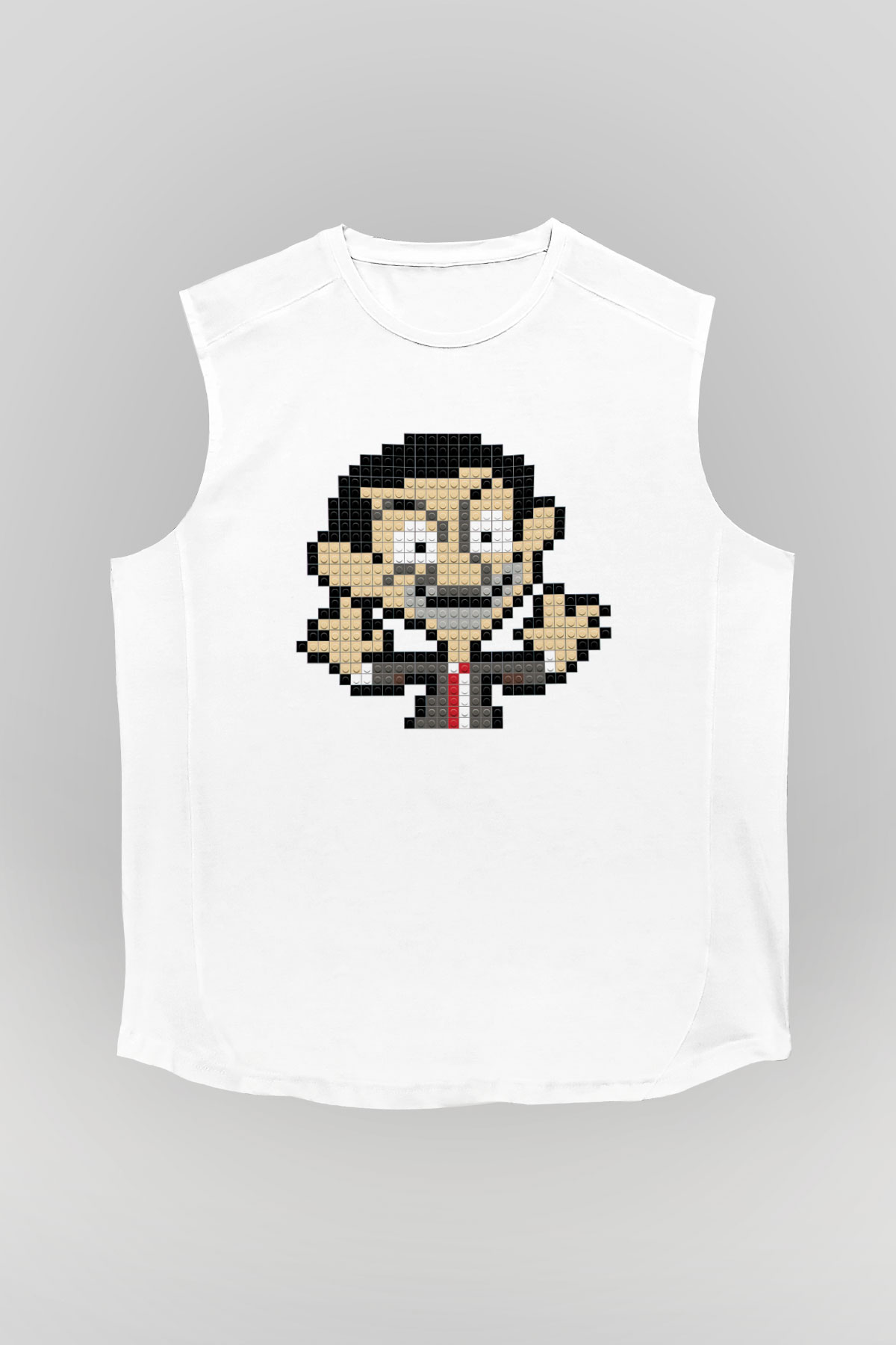 Mr.Bean Beyaz Unisex Kolsuz Tişört