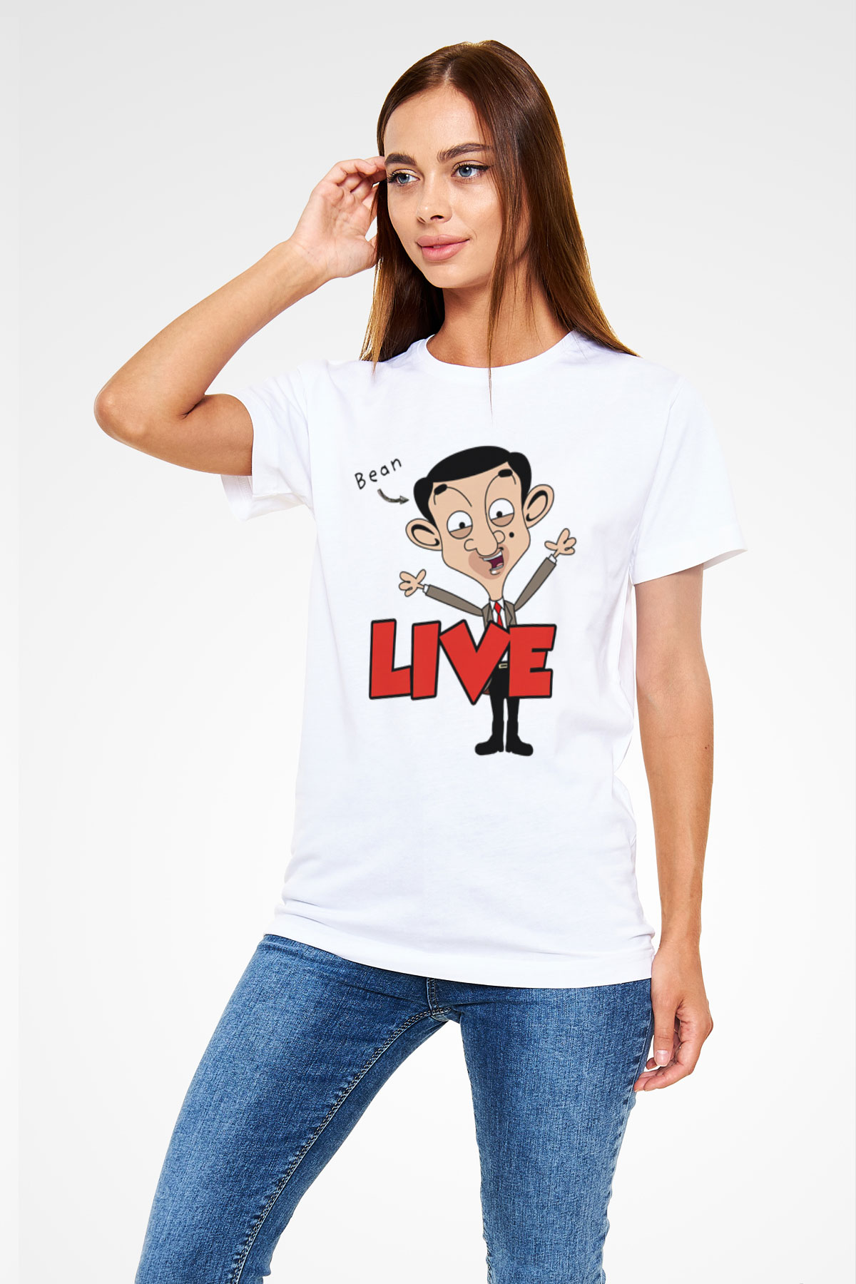Mr.Bean Beyaz Unisex Tişört