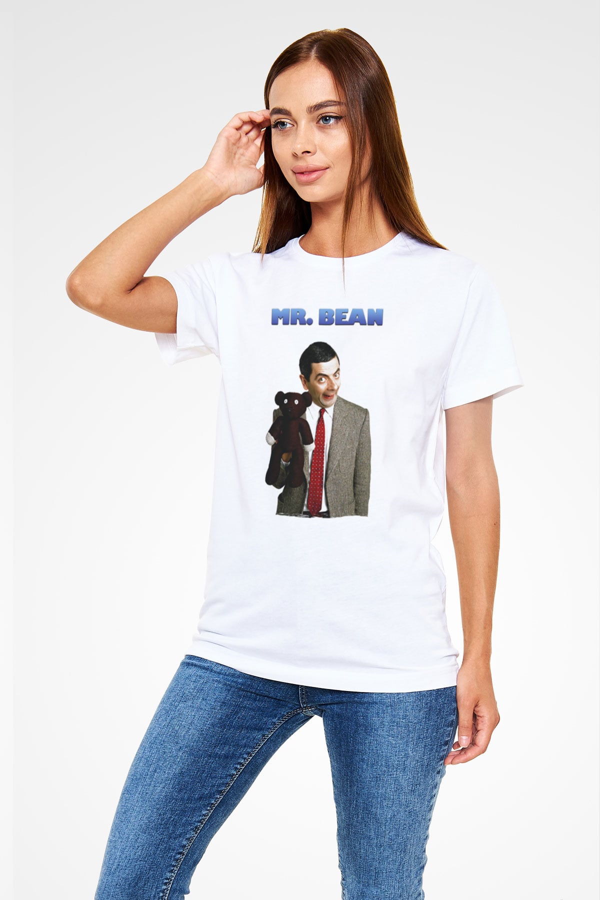Mr.Bean Beyaz Unisex Tişört