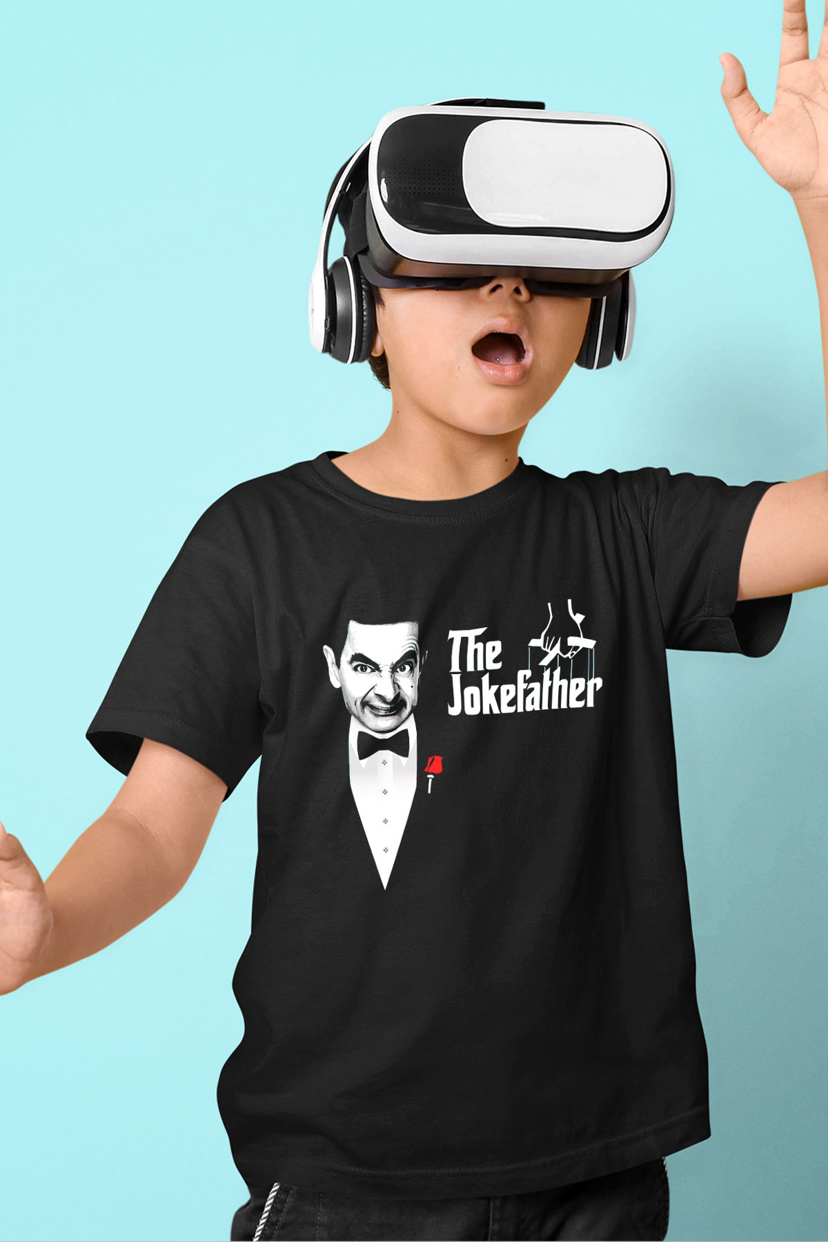 Mr.Bean Siyah Unisex  Çocuk Tişört