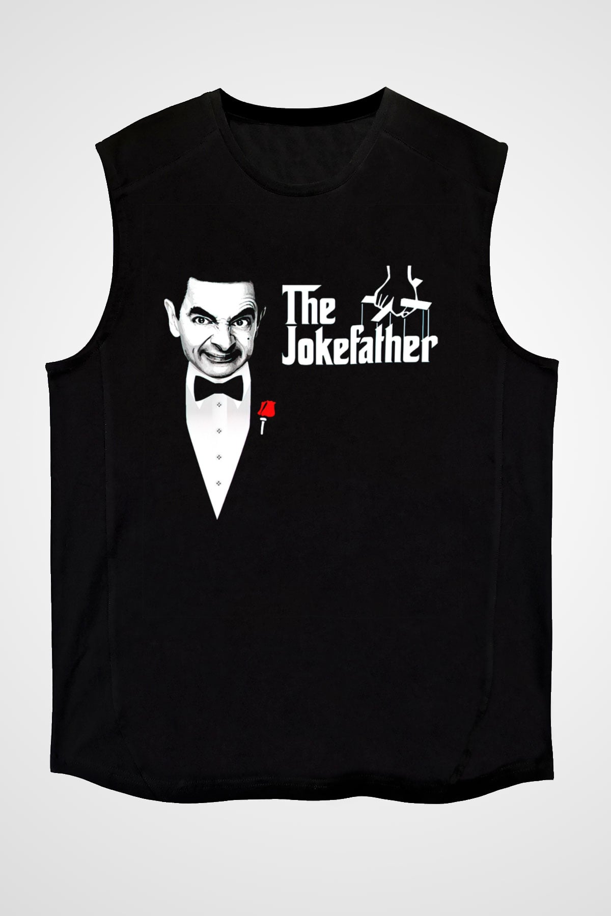 Mr.Bean Siyah Unisex  Kolsuz Tişört