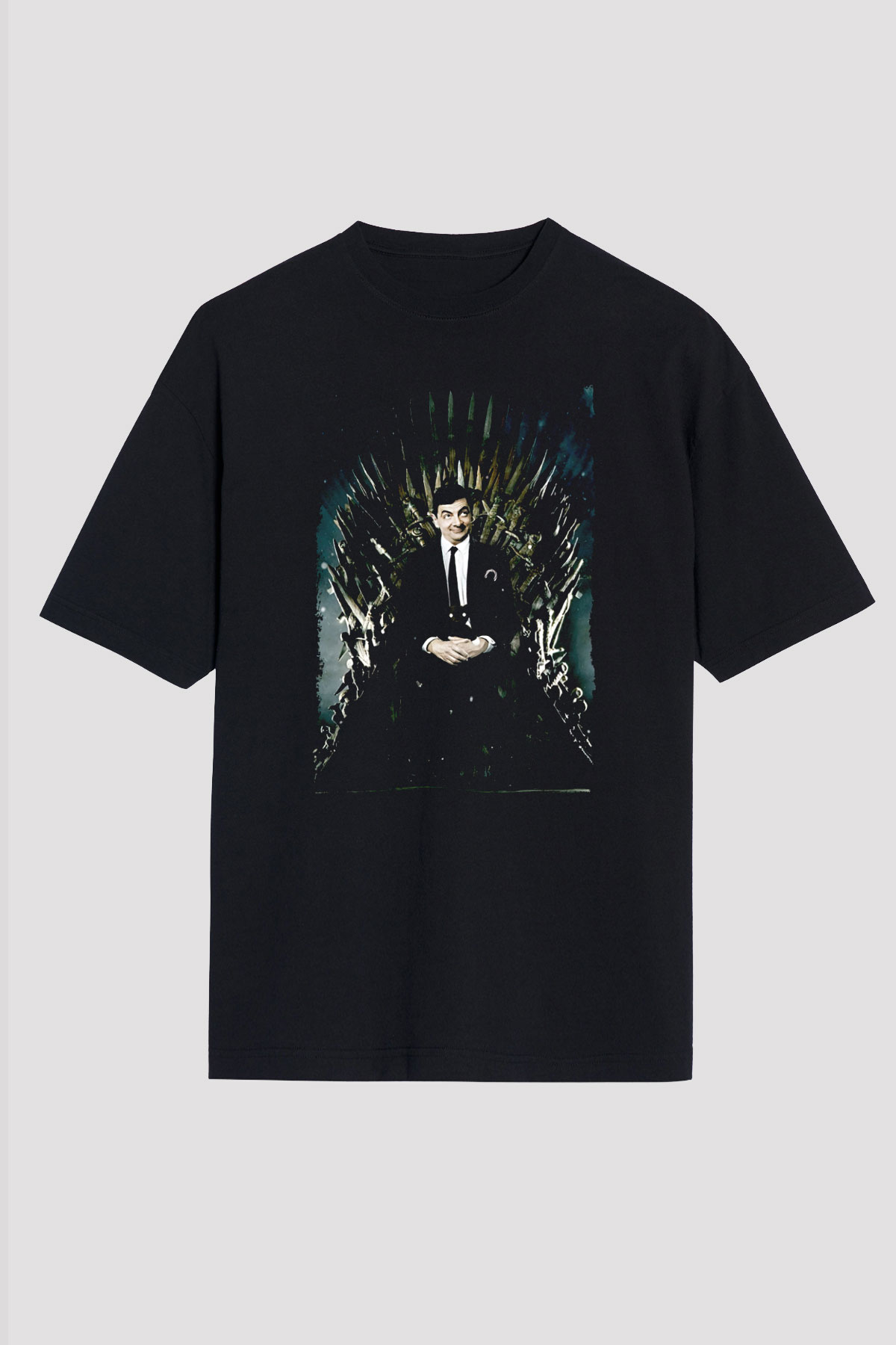 Mr.Bean Siyah Oversize Tişört
