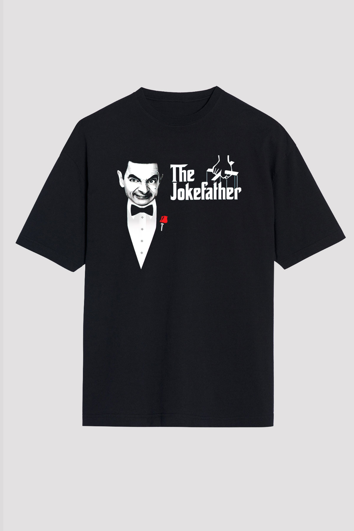 Mr.Bean Siyah Oversize Tişört
