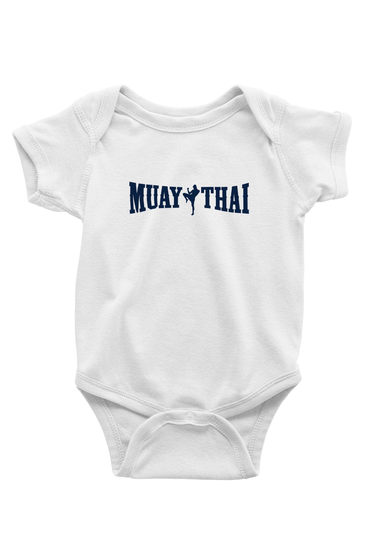 Muay Thai Baskılı Beyaz Unisex Bebek Body - Zıbın