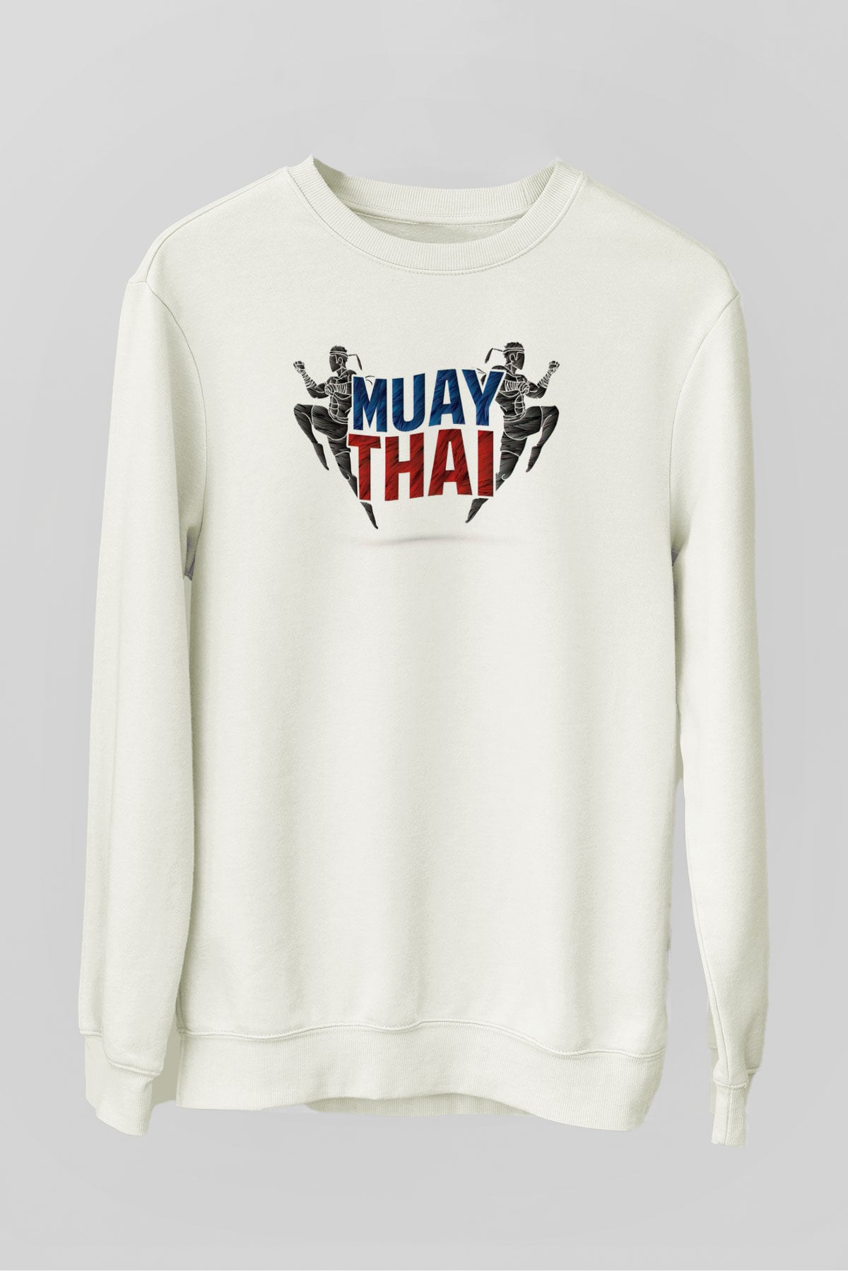 Muay Thai Beyaz Unisex Sweatshirt