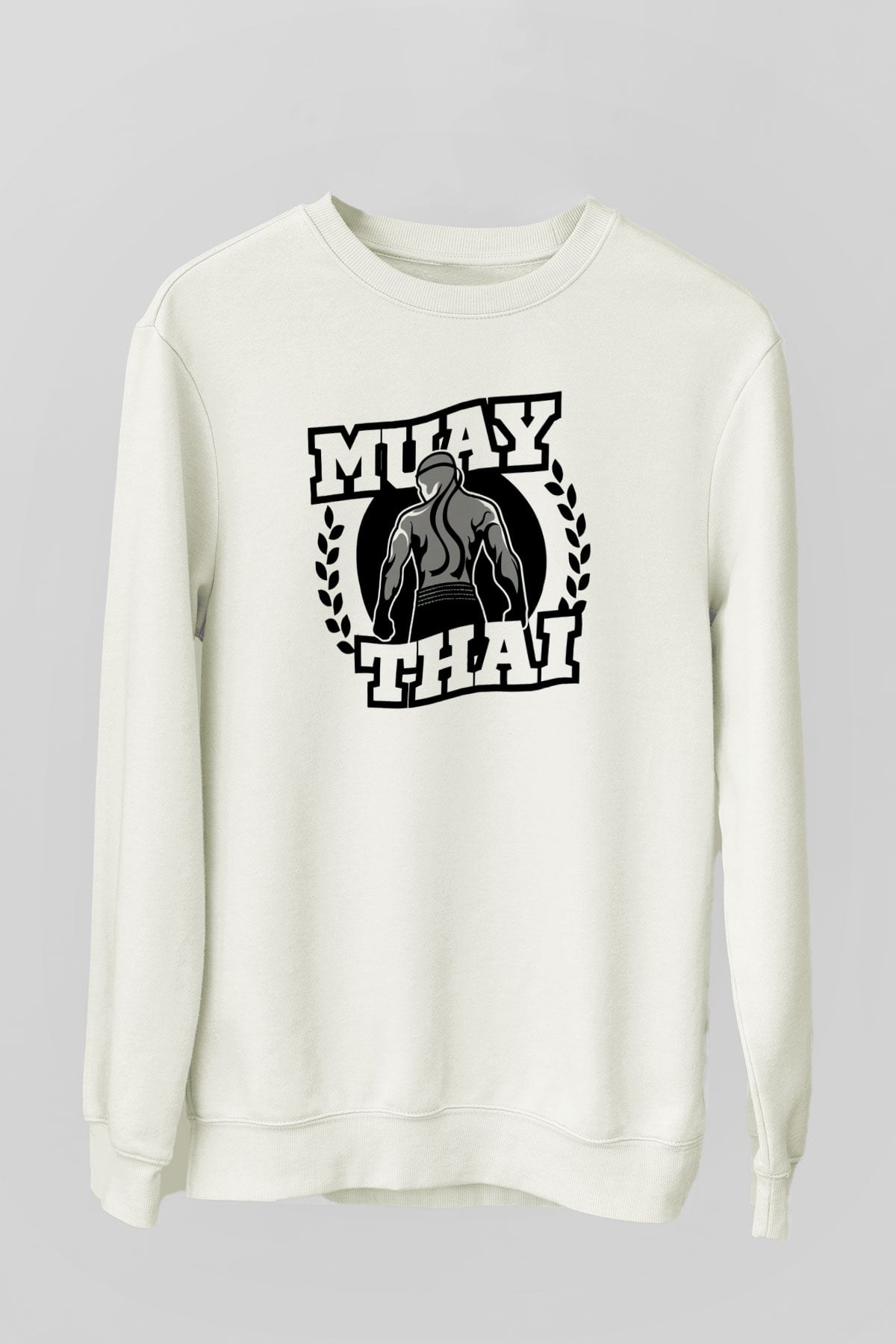 Muay Thai Beyaz Unisex Sweatshirt