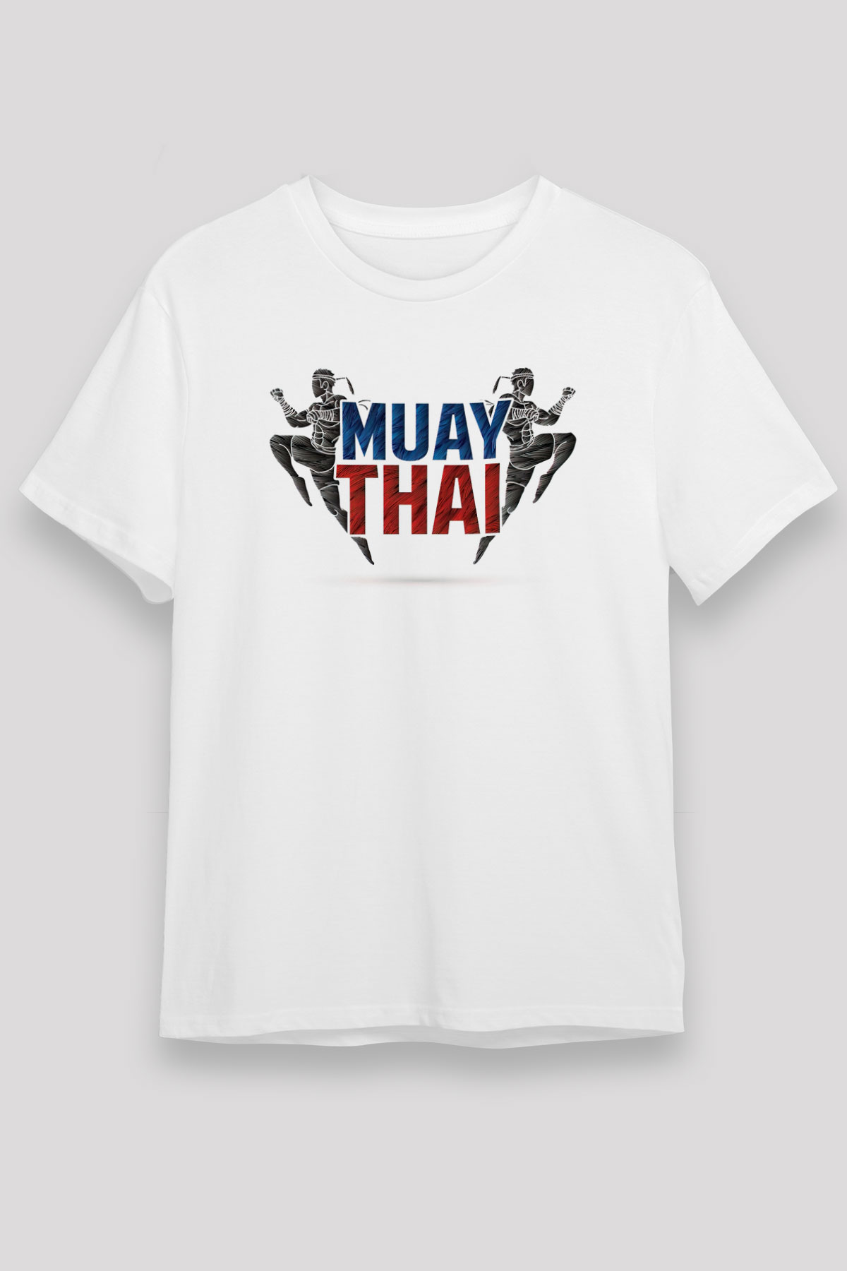 Muay Thai Beyaz Unisex Tişört T-Shirt - TişörtFabrikası