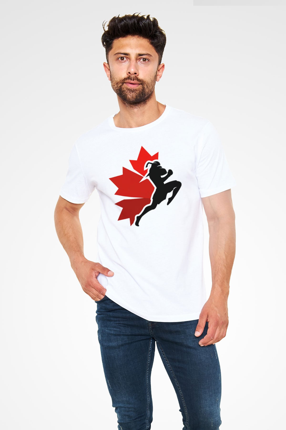 Muay Thai Beyaz Unisex Tişört T-Shirt - TişörtFabrikası