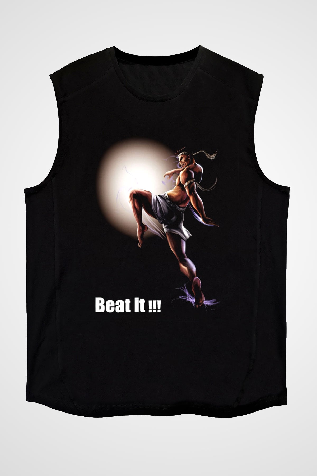 Muay Thai Siyah Unisex Kolsuz Tişört