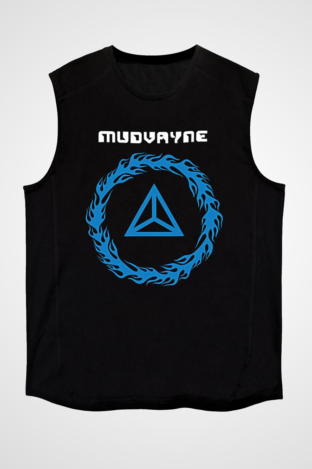 Mudvayne Baskılı Unisex Siyah Kolsuz Tişört - Tshirt