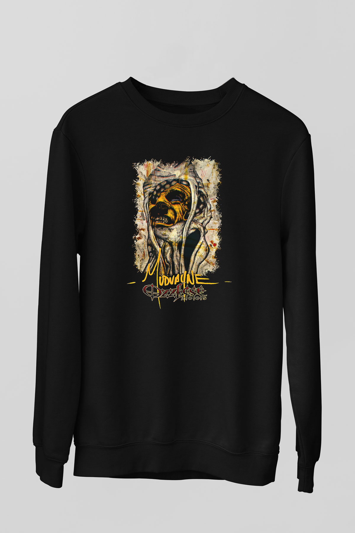 Mudvayne Baskılı Unisex Siyah Sweatshirt