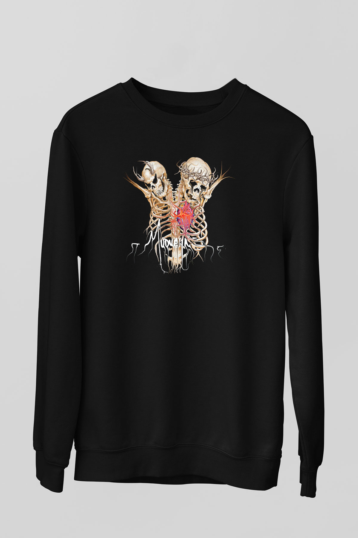Mudvayne Baskılı Unisex Siyah Sweatshirt