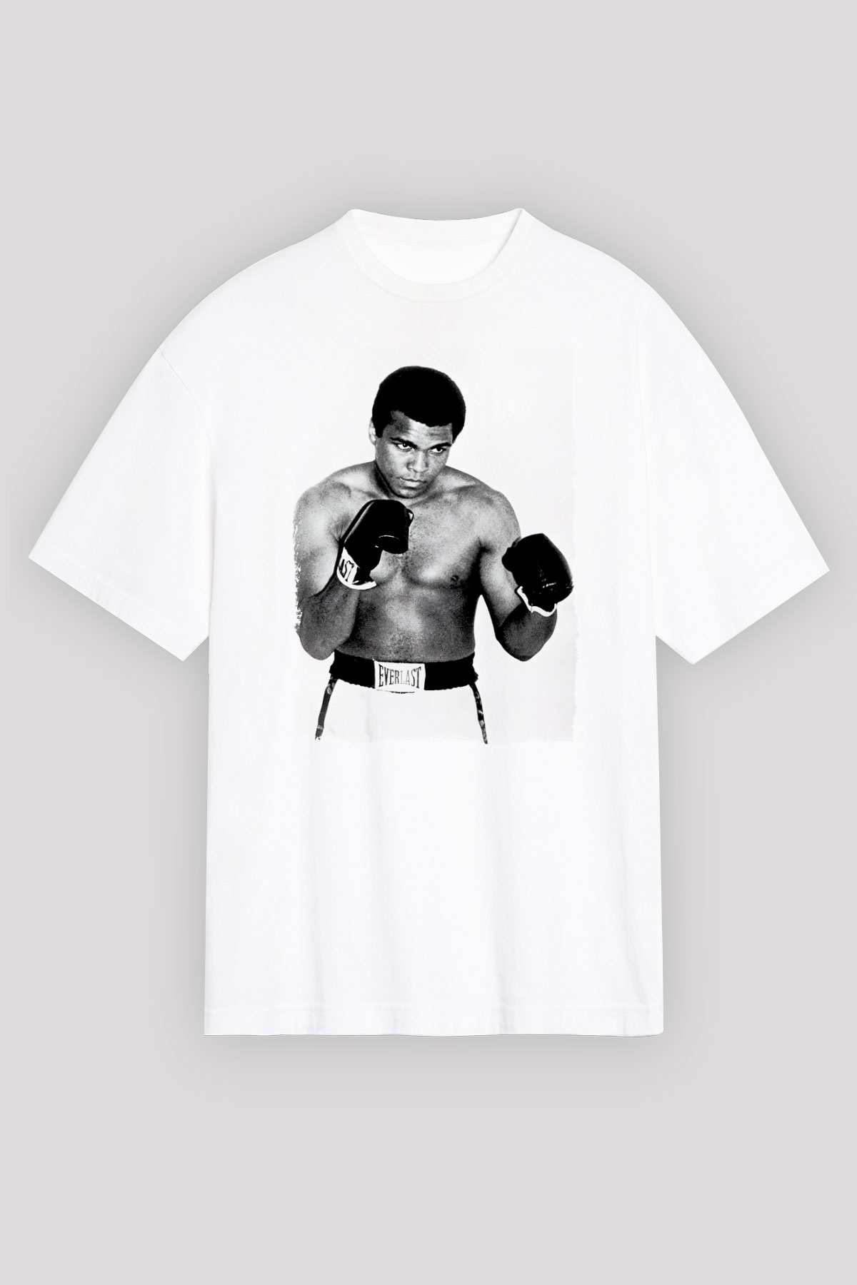 Muhammed Ali Beyaz Oversize Tişört Oversize T-shirt - TişörtFabrikası