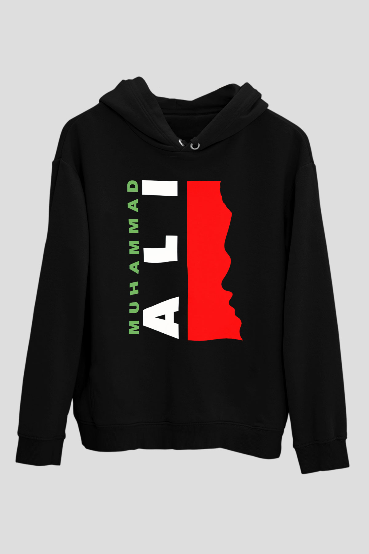 Muhammed Ali Siyah Unisex Hoodie