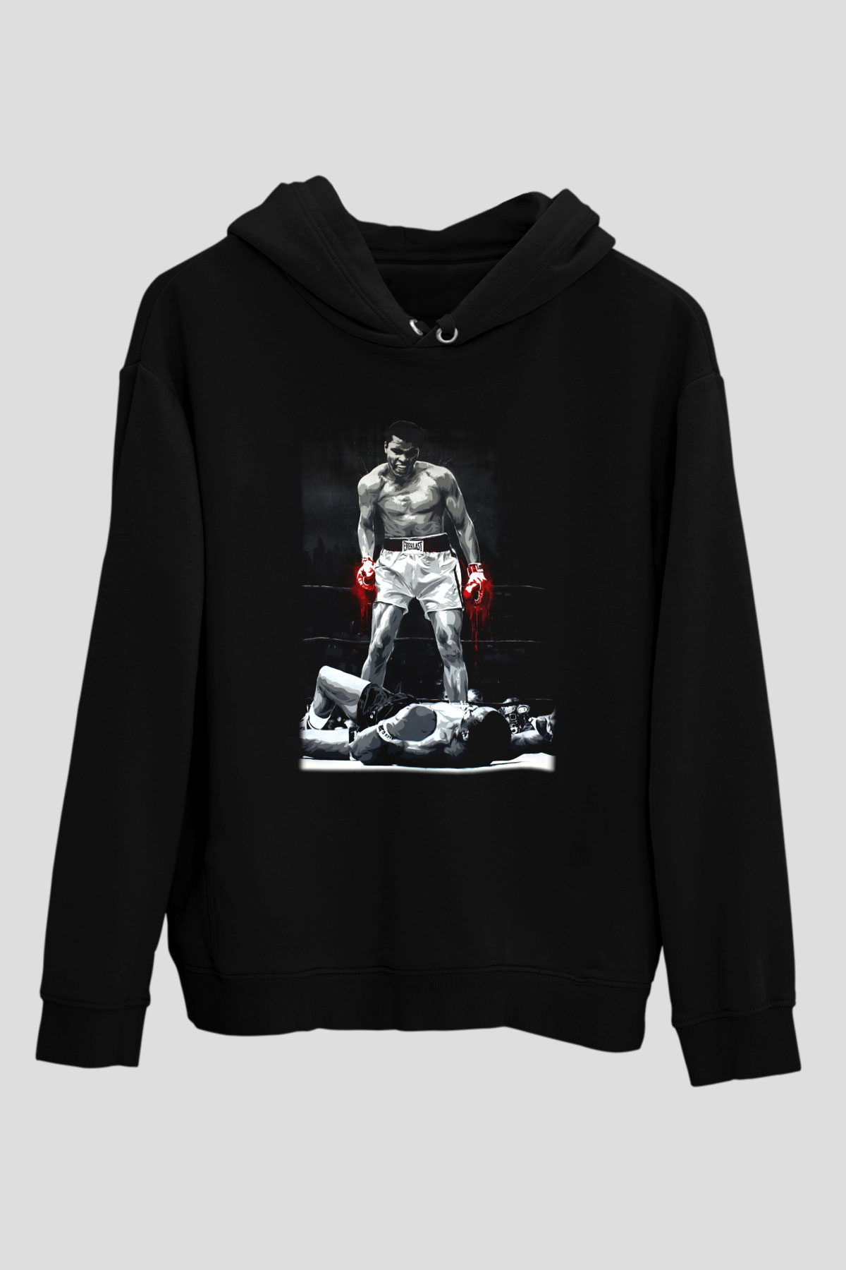 Muhammed Ali Siyah Unisex Hoodie