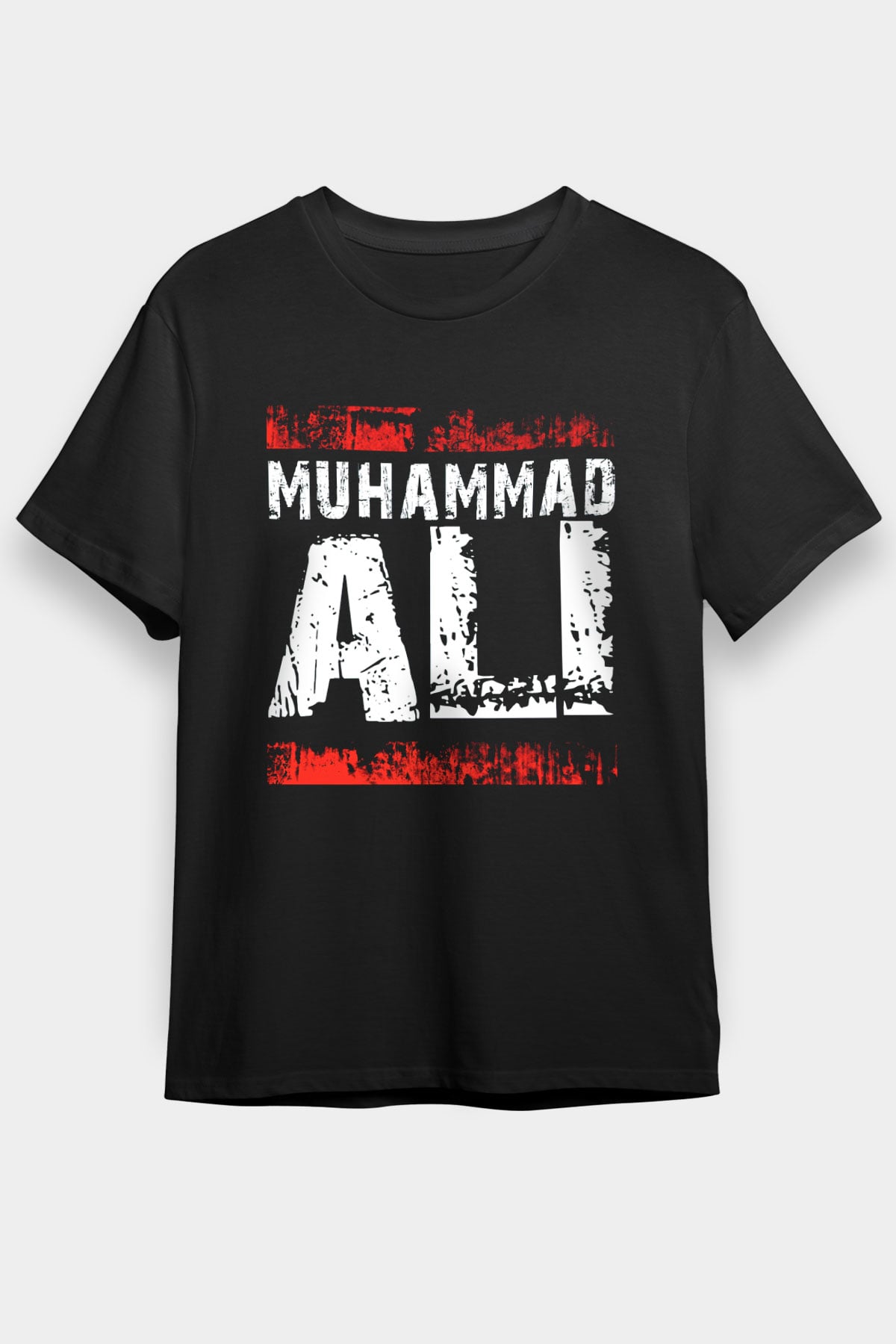Muhammed Ali Siyah Unisex Tişört T-Shirt - TişörtFabrikası