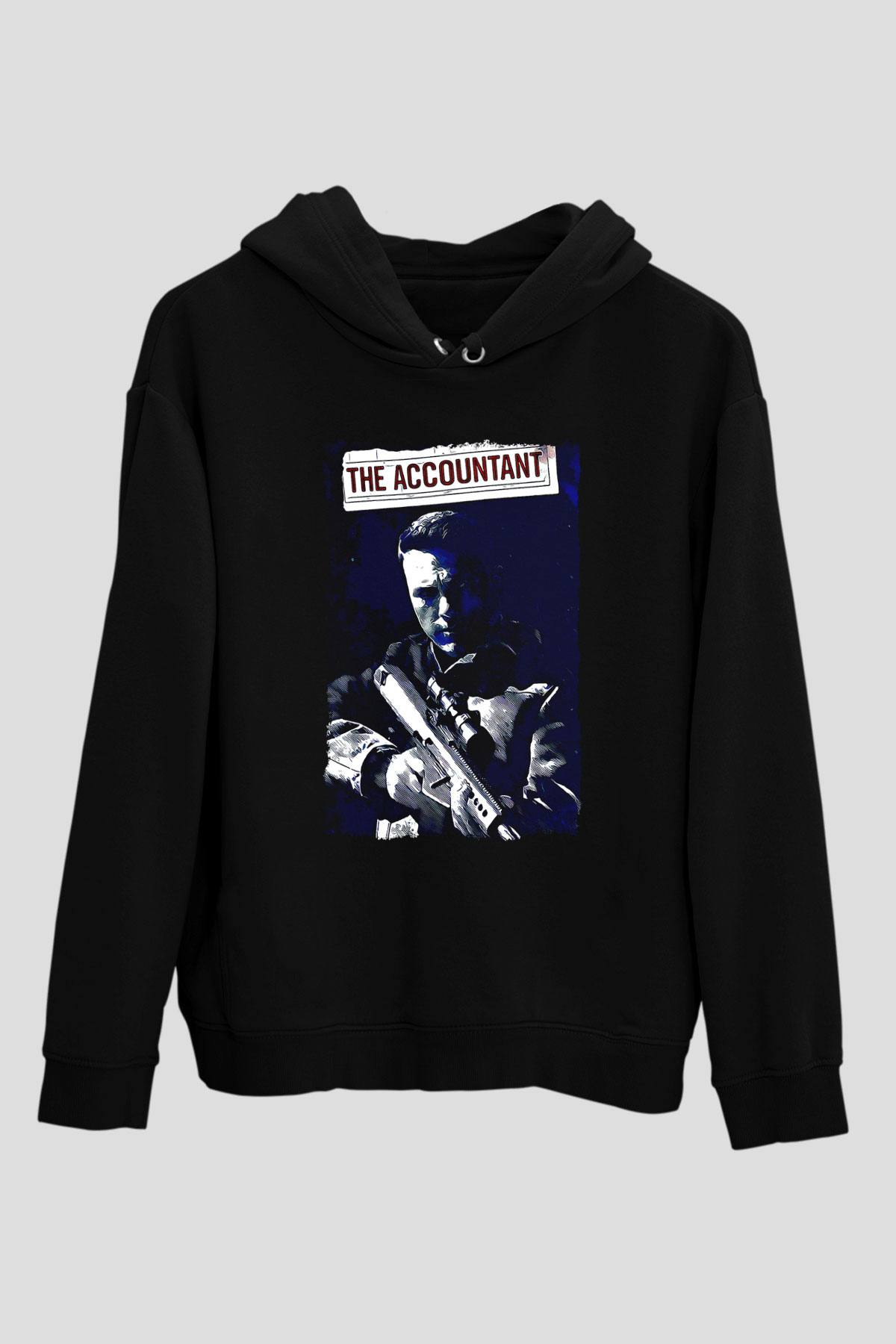 Muhasebeci Siyah Unisex Kapüşonlu Sweatshirt