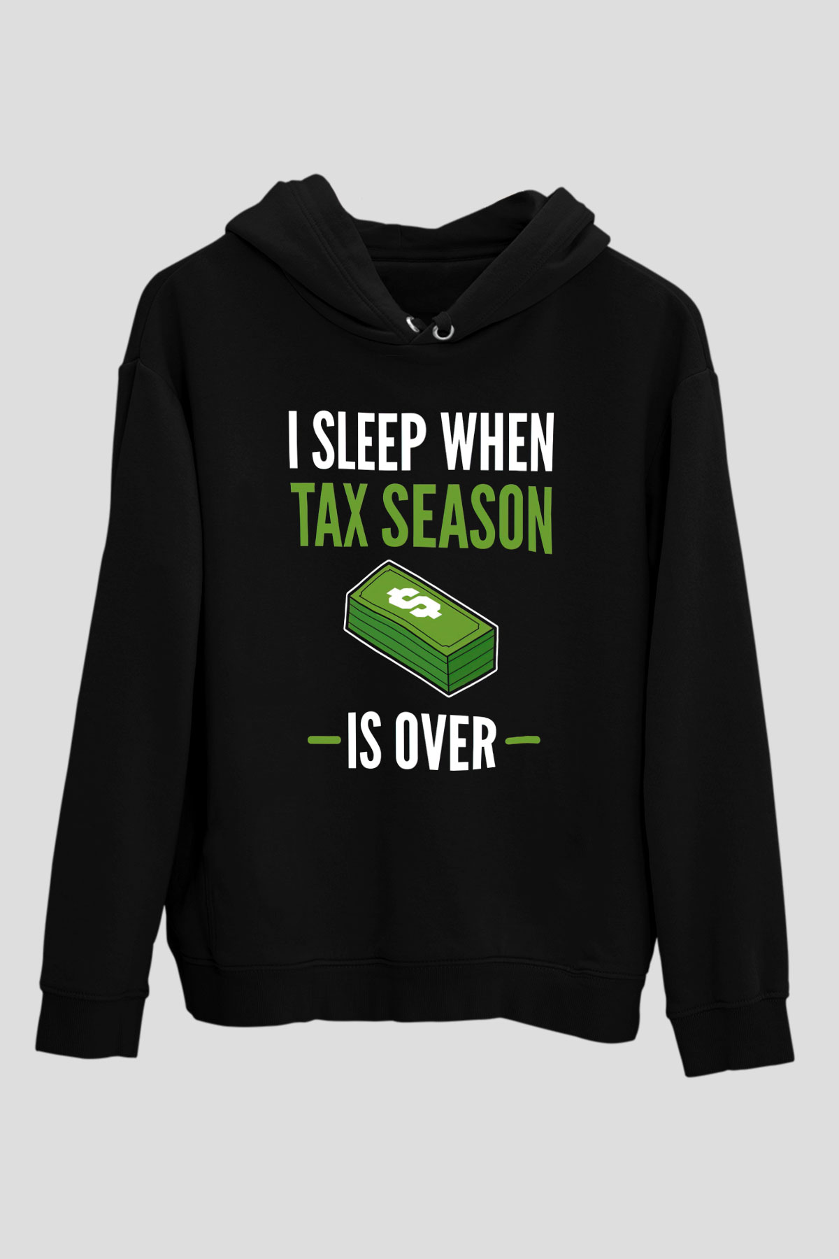 Muhasebeci Siyah Unisex Kapüşonlu Sweatshirt
