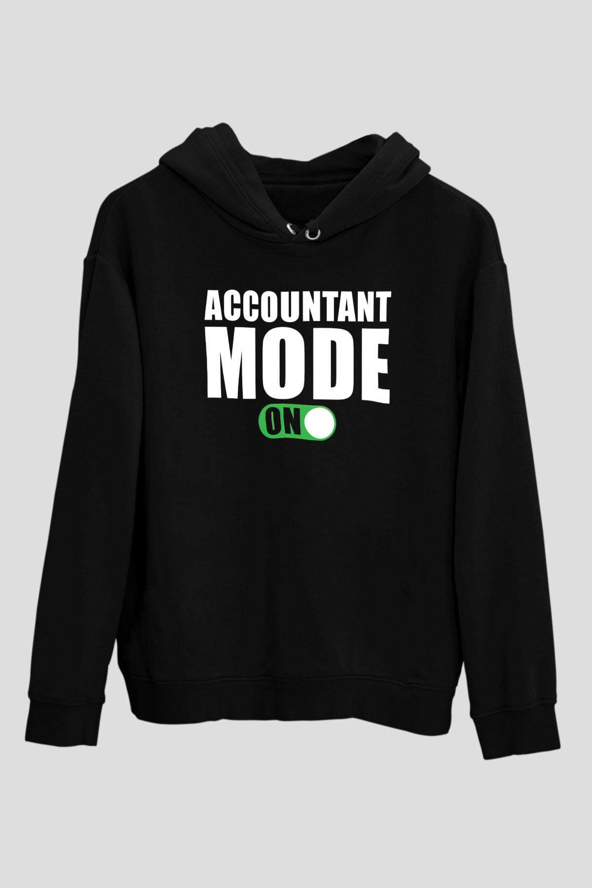 Muhasebeci Siyah Unisex Kapüşonlu Sweatshirt