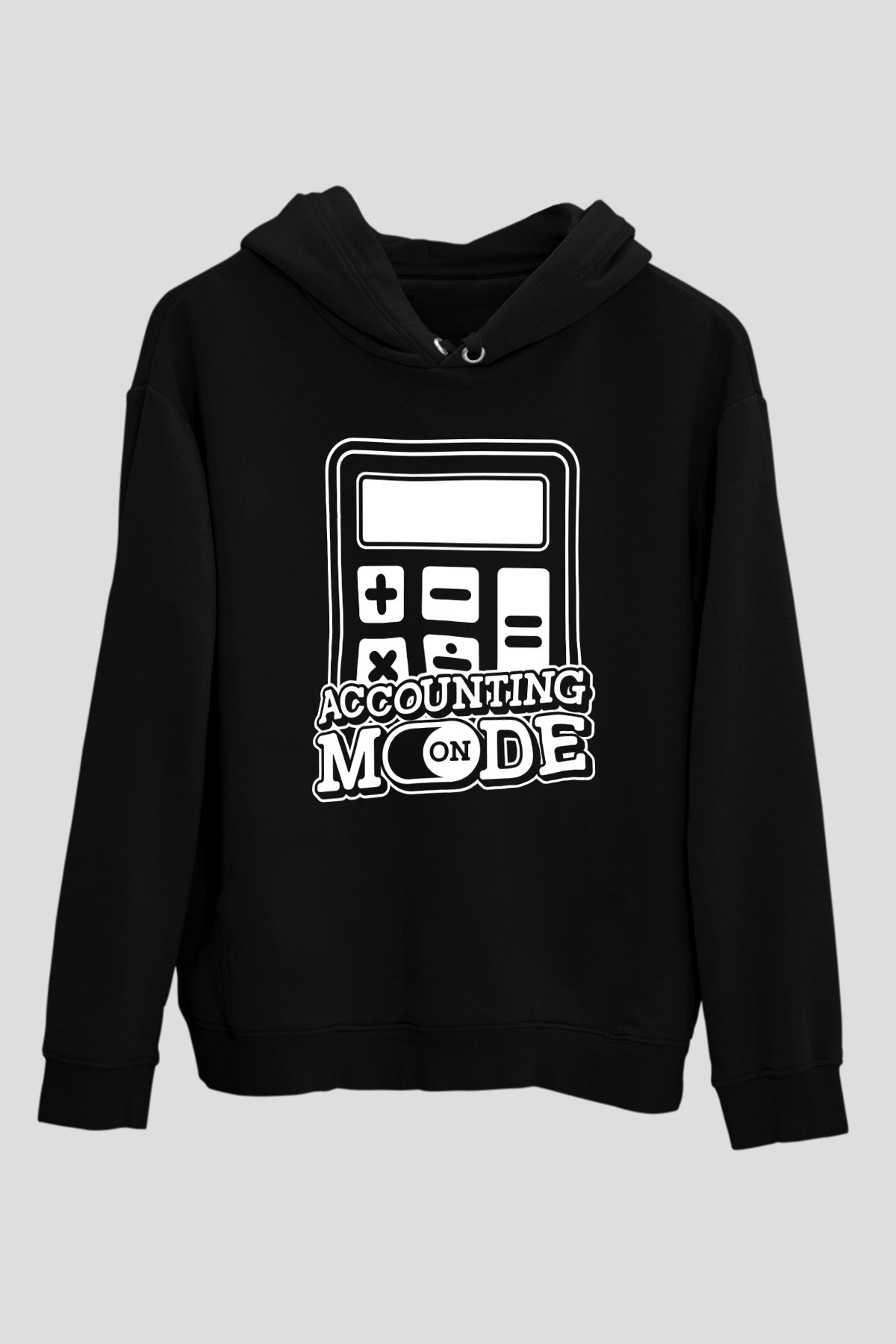 Muhasebeci Siyah Unisex Kapüşonlu Sweatshirt