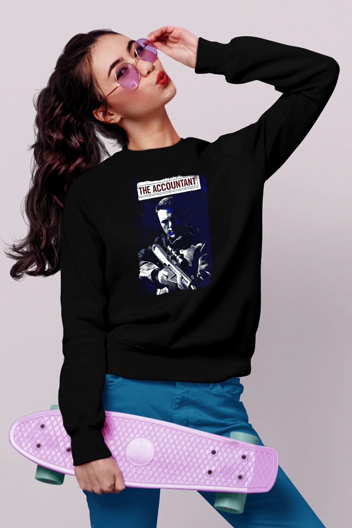Muhasebeci Siyah Unisex Sweatshirt