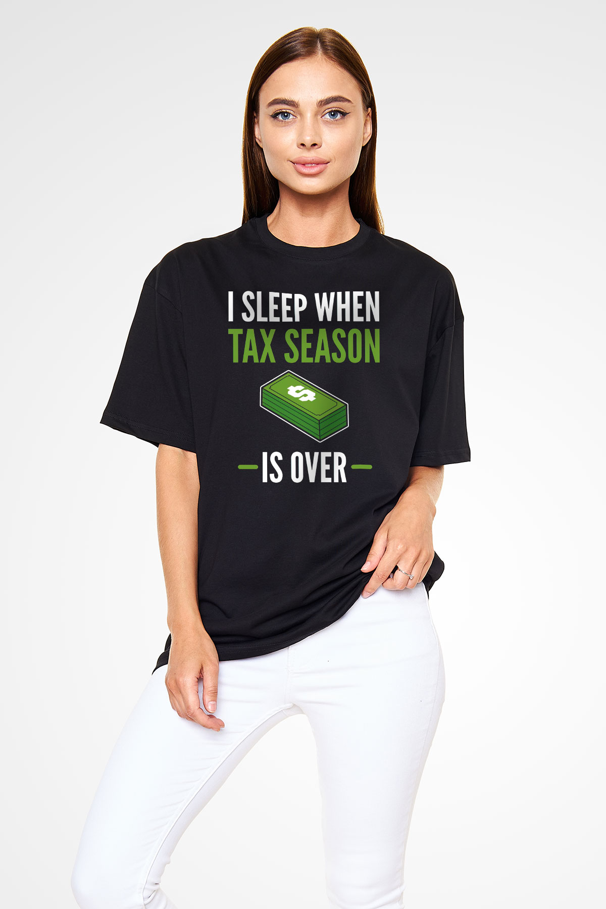 Muhasebeci Siyah Oversize Tişört Oversize T-shirt - TişörtFabrikası