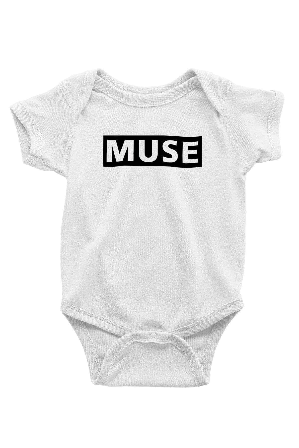 Muse Baskılı Beyaz Unisex Bebek Body - Zıbın
