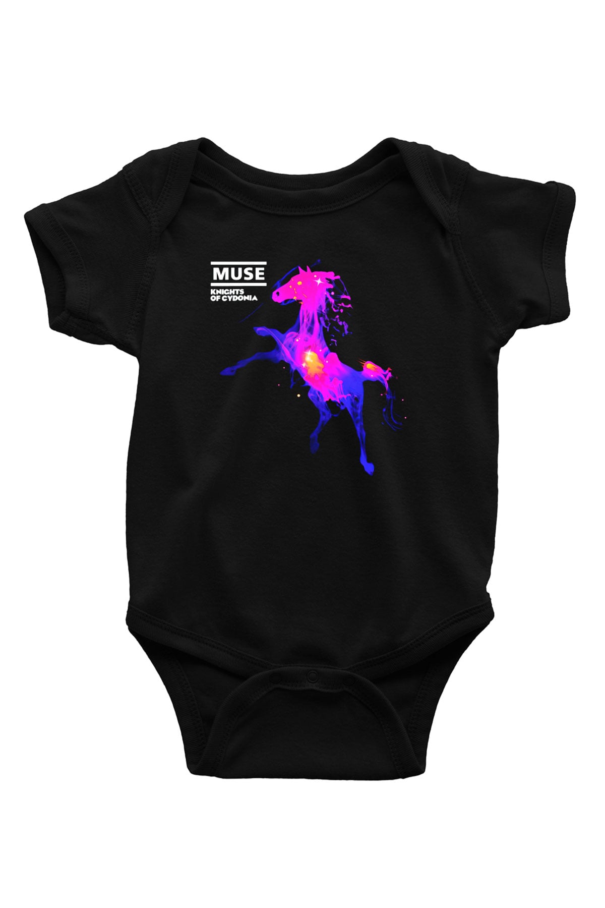 Muse Baskılı Siyah Bebek Body - Zıbın