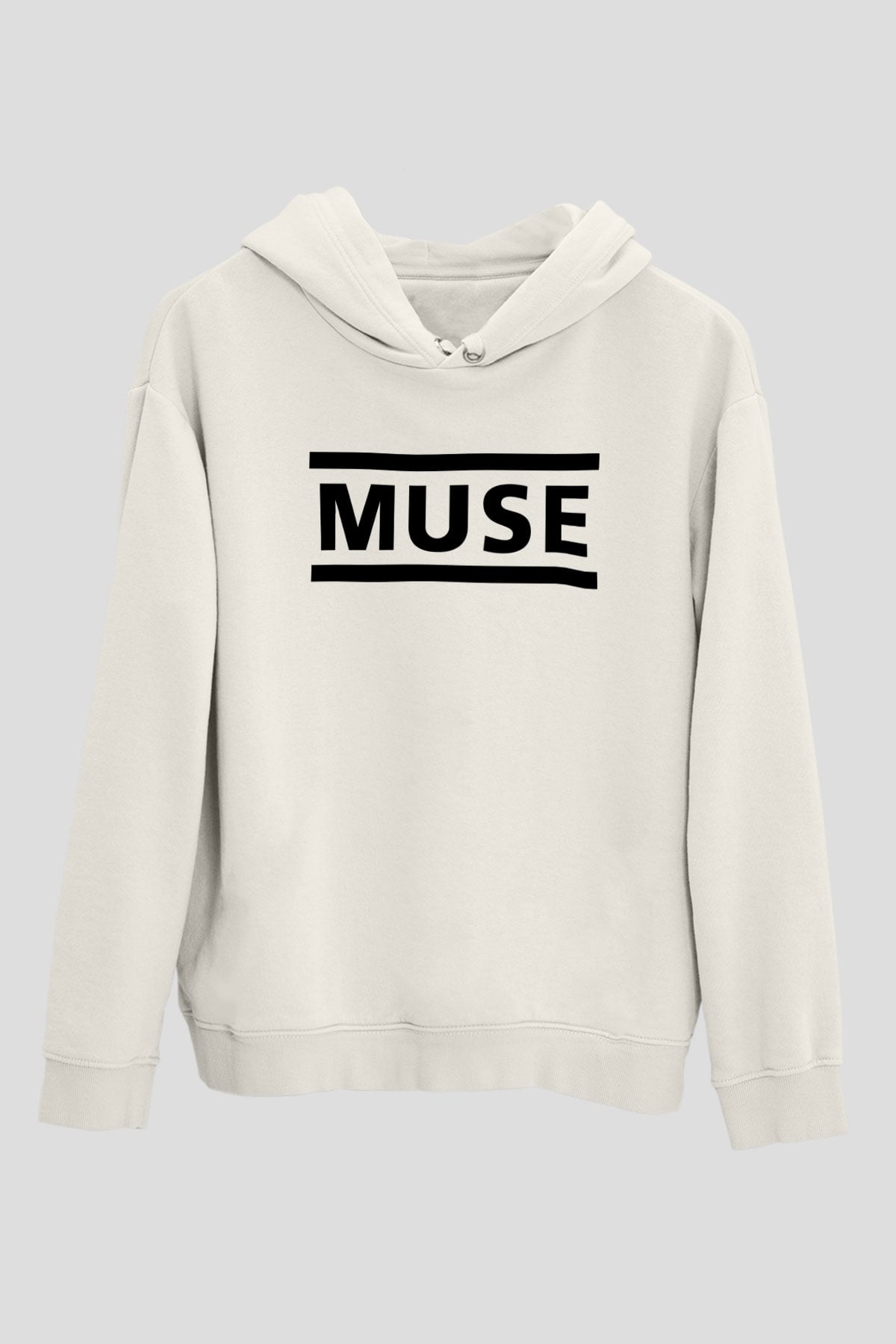 Muse Beyaz Unisex Kapüşonlu Sweatshirt
