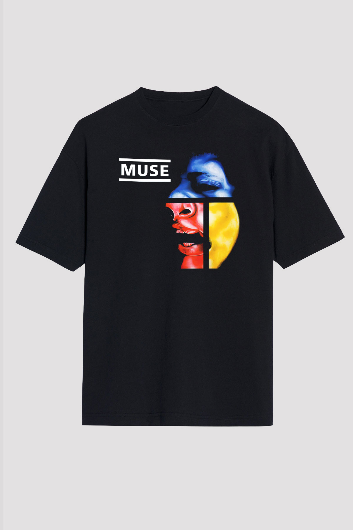 Muse Siyah Unisex Oversize Tişört T-Shirt
