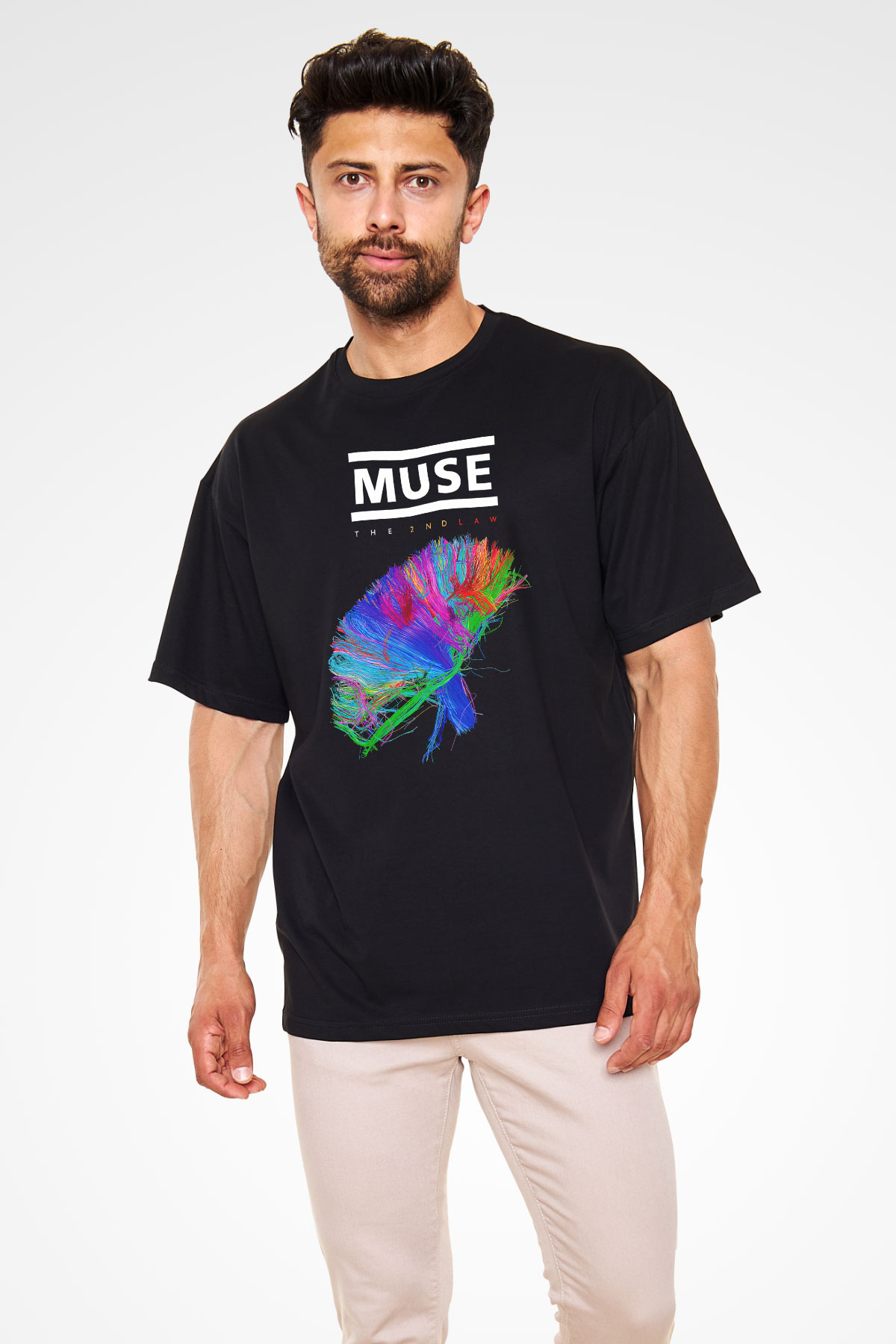 Muse Siyah Unisex Oversize Tişört T-Shirt