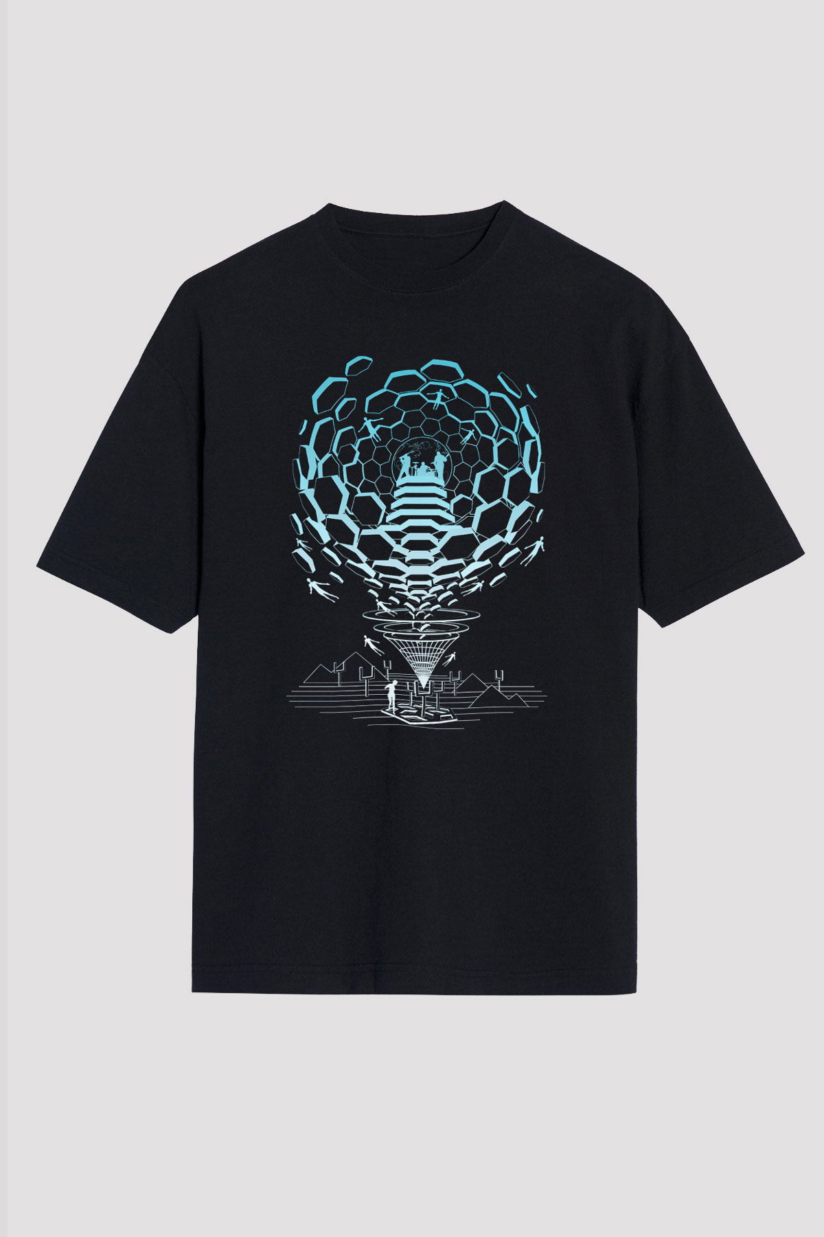 Muse Siyah Unisex Oversize Tişört T-Shirt