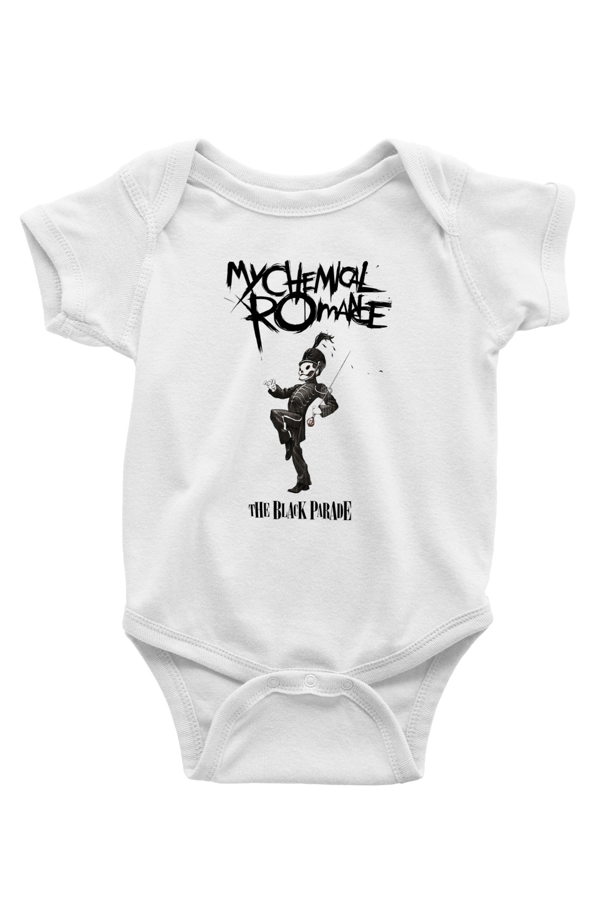My Chemical Romance Baskılı Beyaz Unisex Bebek Body - Zıbın