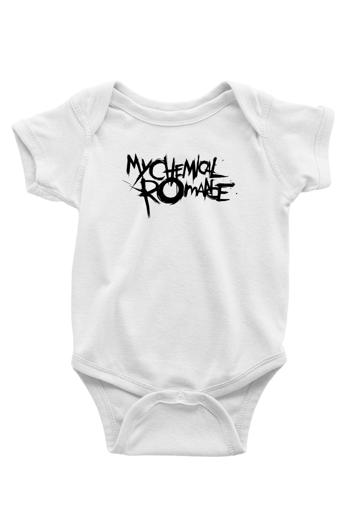 My Chemical Romance Baskılı Beyaz Unisex Bebek Body - Zıbın