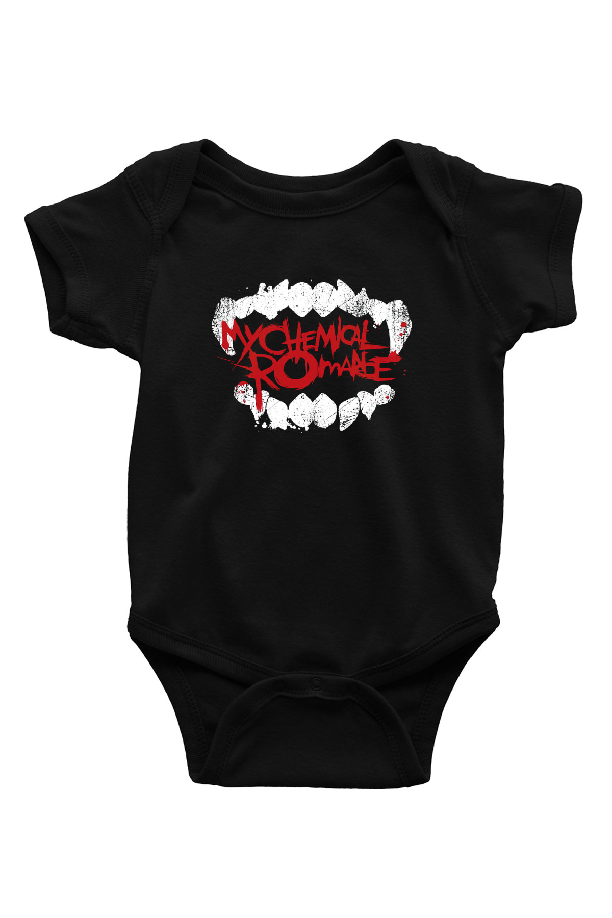 My Chemical Romance Baskılı Siyah Bebek Body - Zıbın