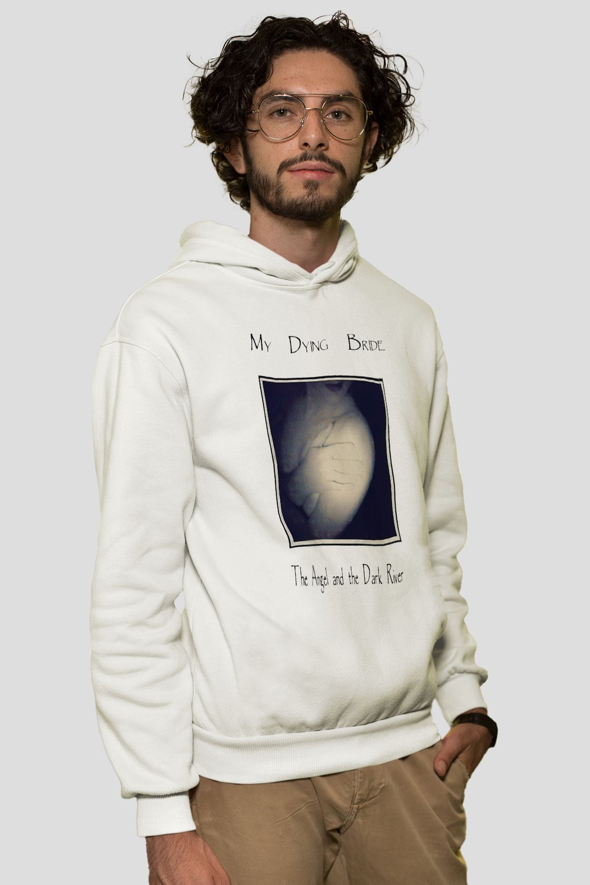 My Dying Bride Baskılı Beyaz Unisex Kapüşonlu Sweatshirt