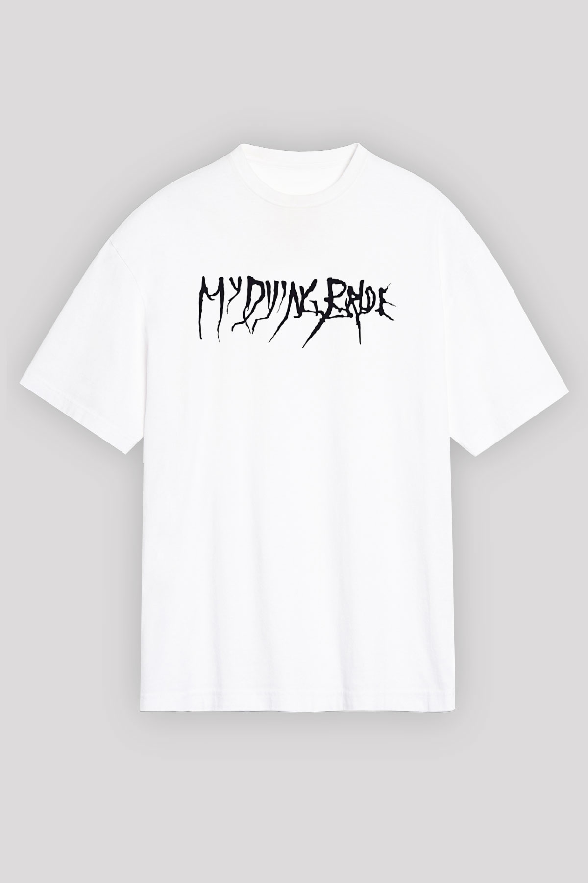 My Dying Bride Baskılı Beyaz Unisex Oversize Tişört - Tshirt