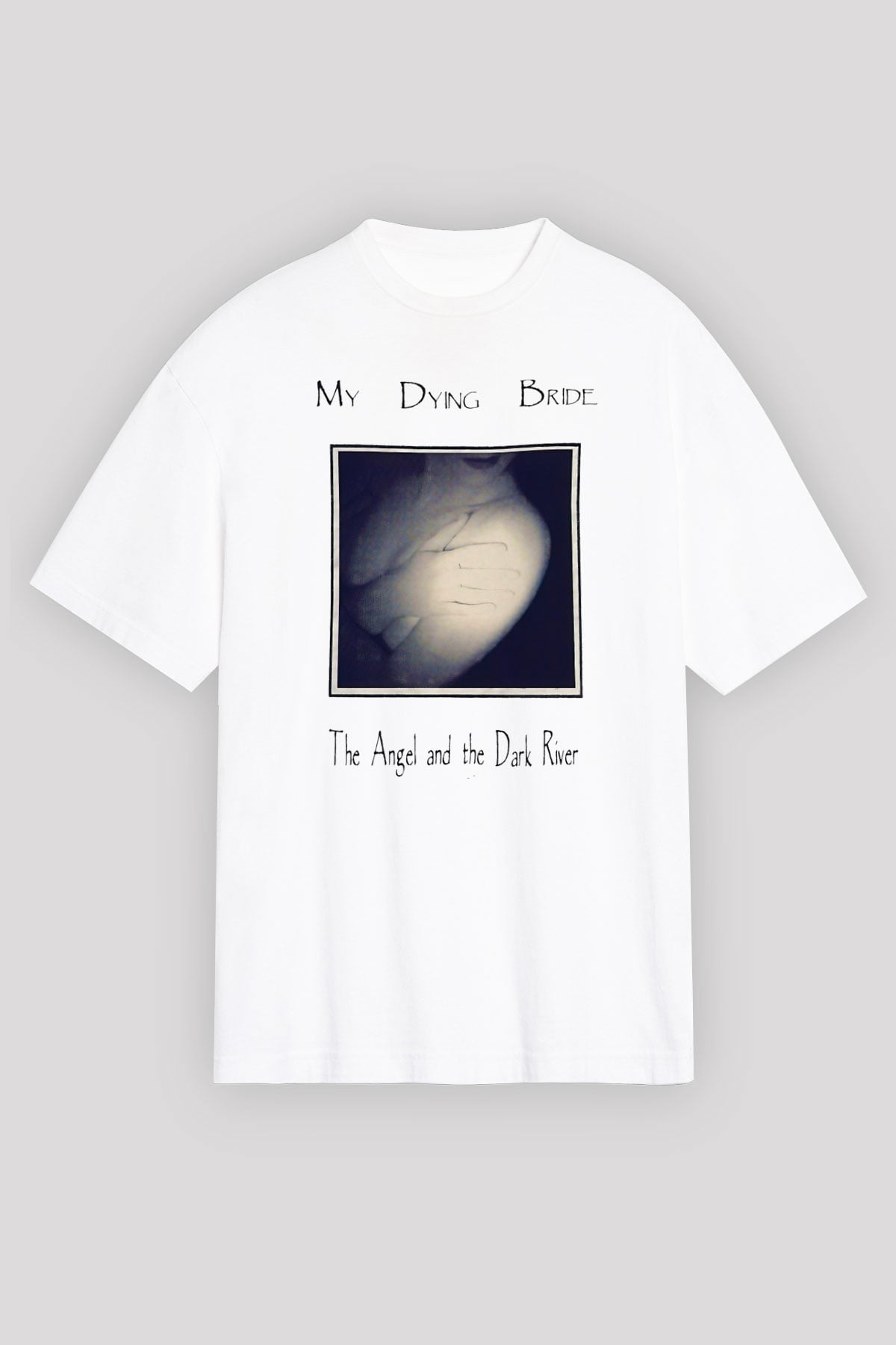 My Dying Bride Baskılı Beyaz Unisex Oversize Tişört - Tshirt