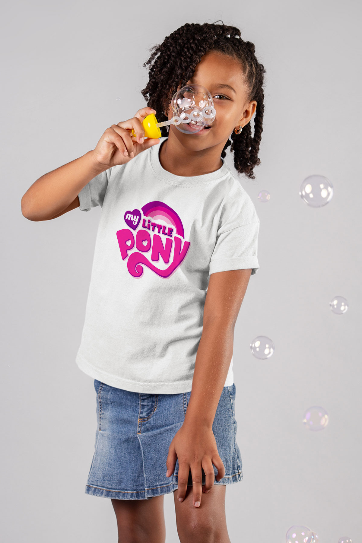 My Little Pony Baskılı Beyaz Unisex Çocuk Tişört
