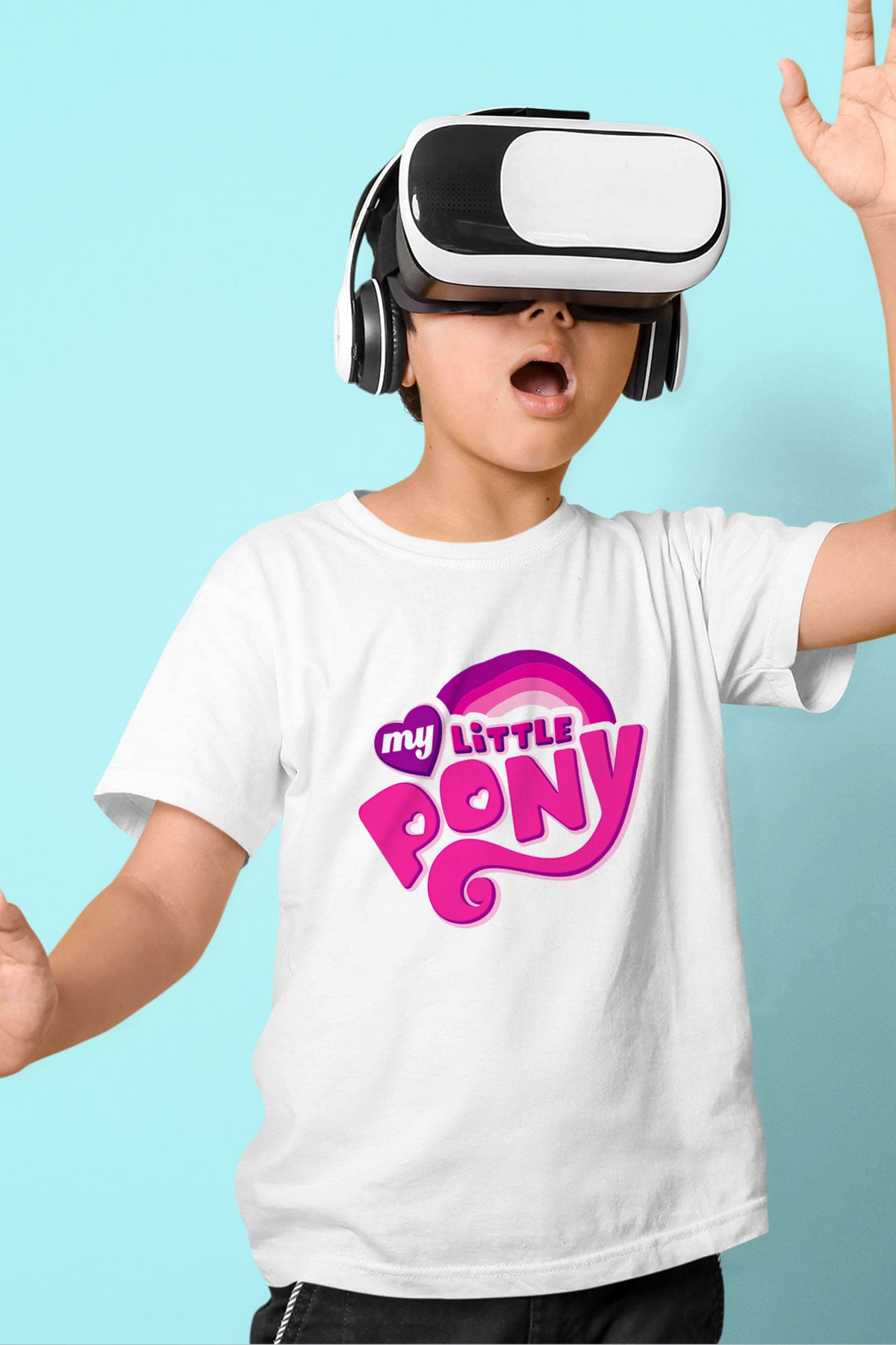 My Little Pony Baskılı Beyaz Unisex Çocuk Tişört