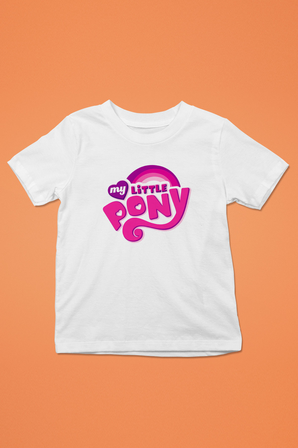 My Little Pony Baskılı Beyaz Unisex Çocuk Tişört
