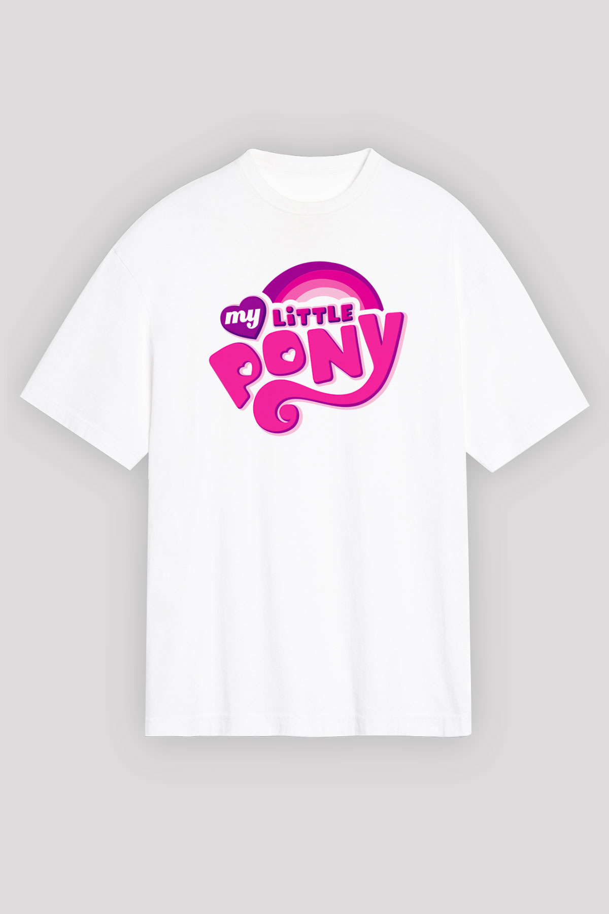 My Little Pony Beyaz Unisex Oversize Tişört