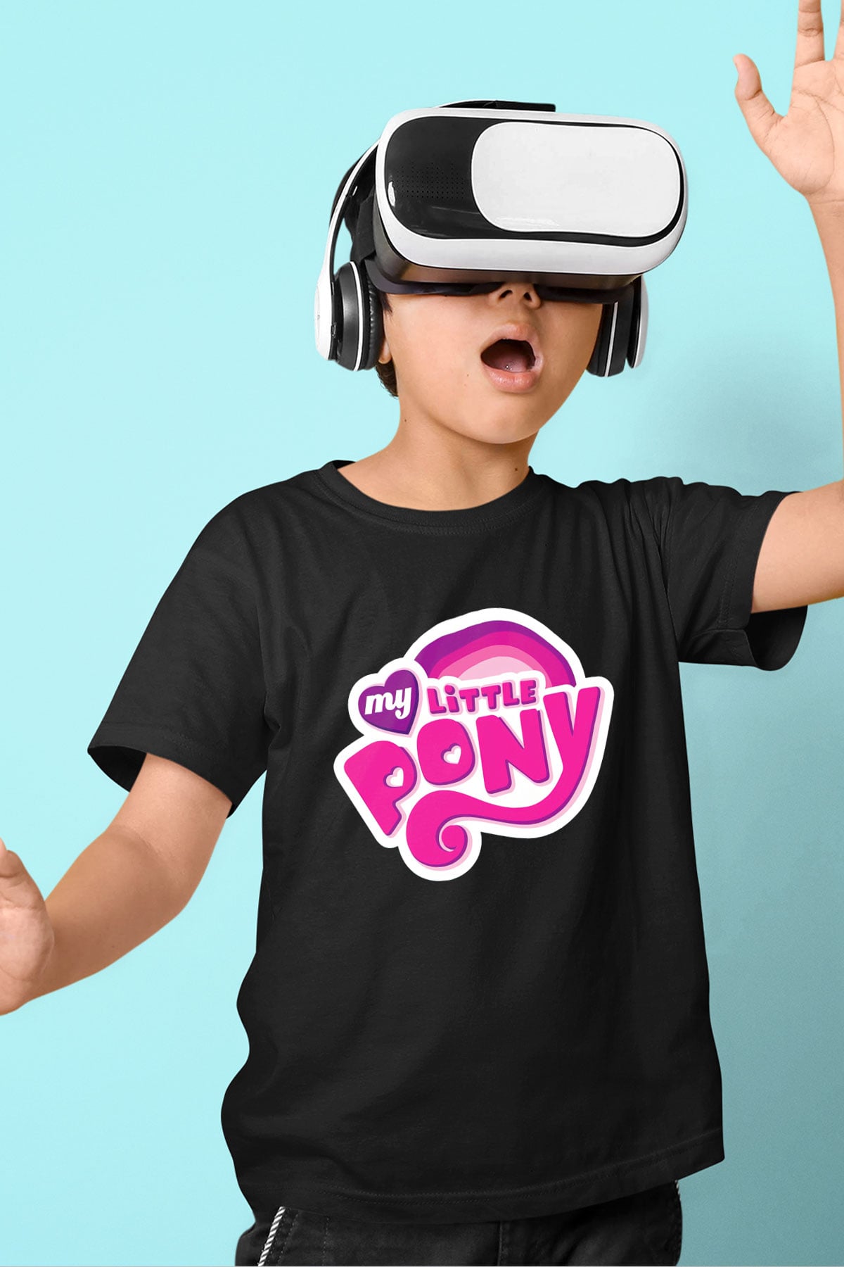 My Little Pony Siyah Unisex  Çocuk Tişört