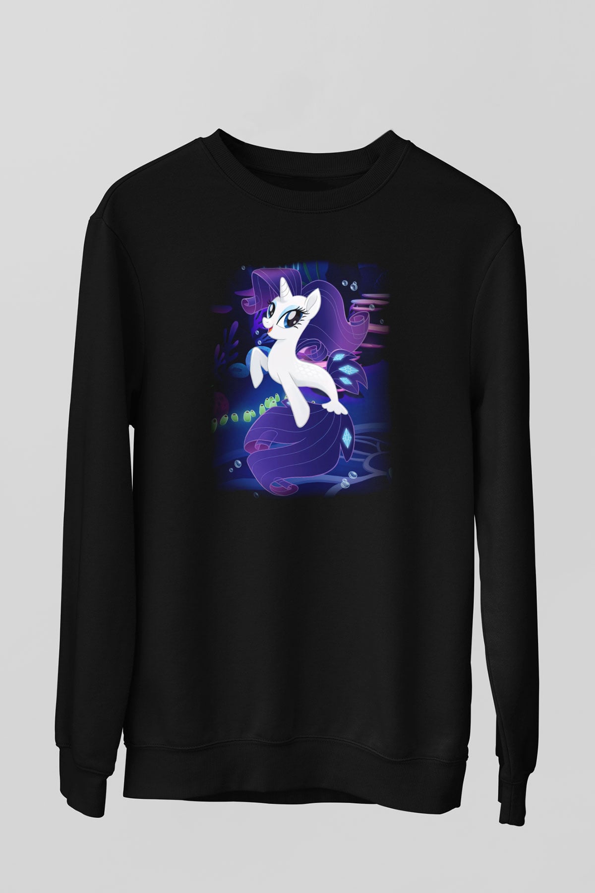 My Little Pony Siyah Unisex Sweatshirt
