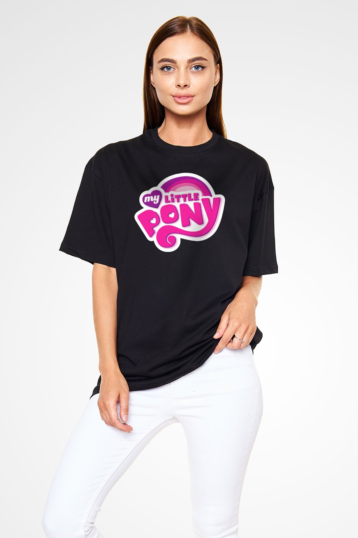 My Little Pony Siyah Oversize Tişört
