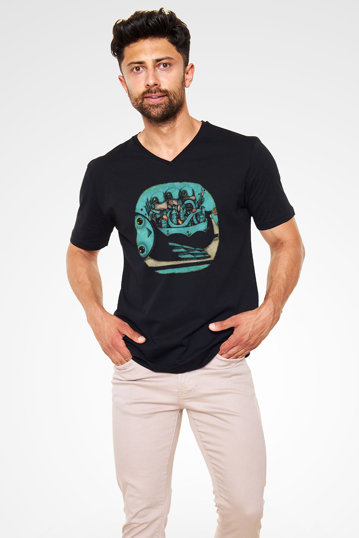 My Morning Jacket Siyah Unisex V Yaka Tişört