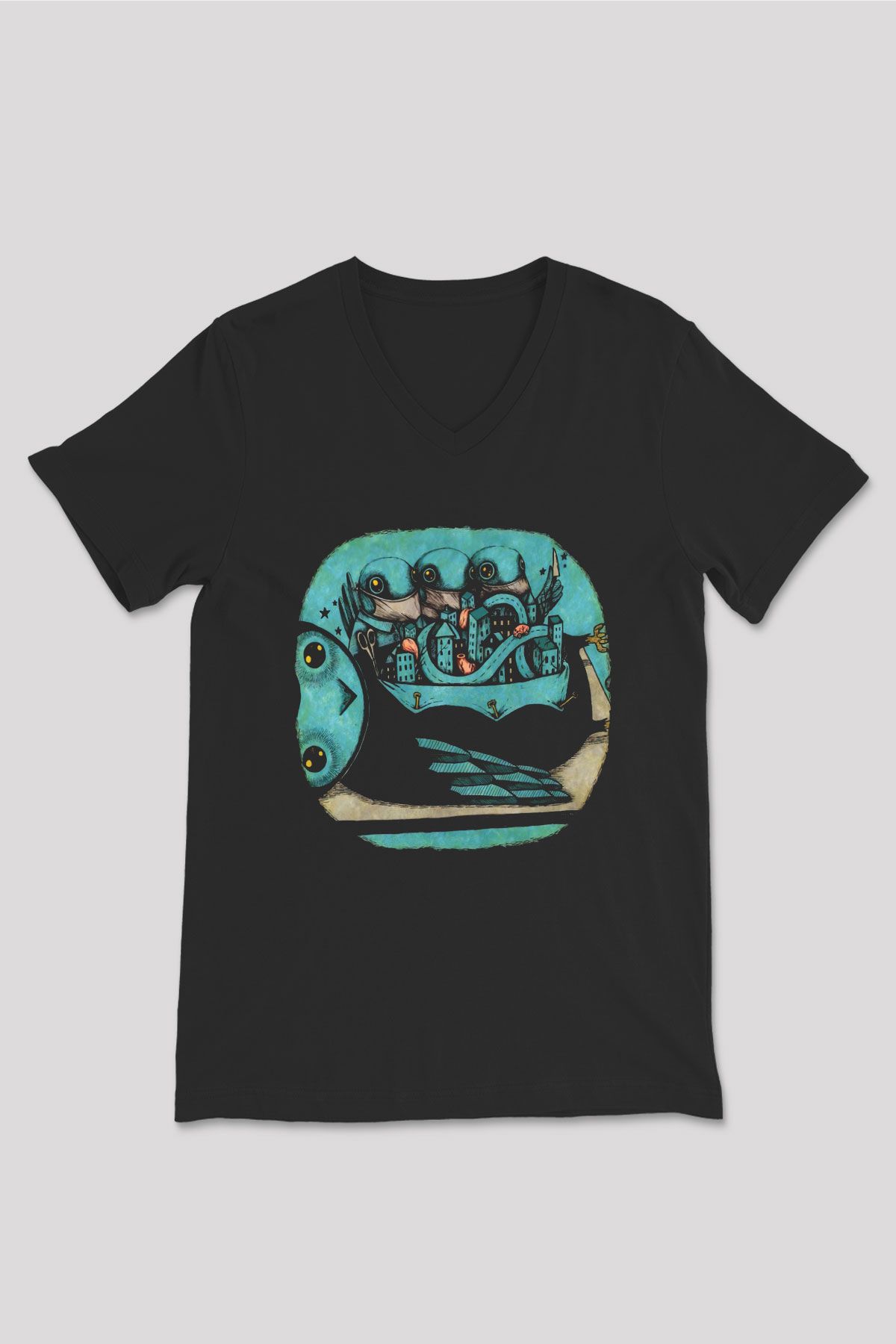My Morning Jacket Siyah Unisex V Yaka Tişört