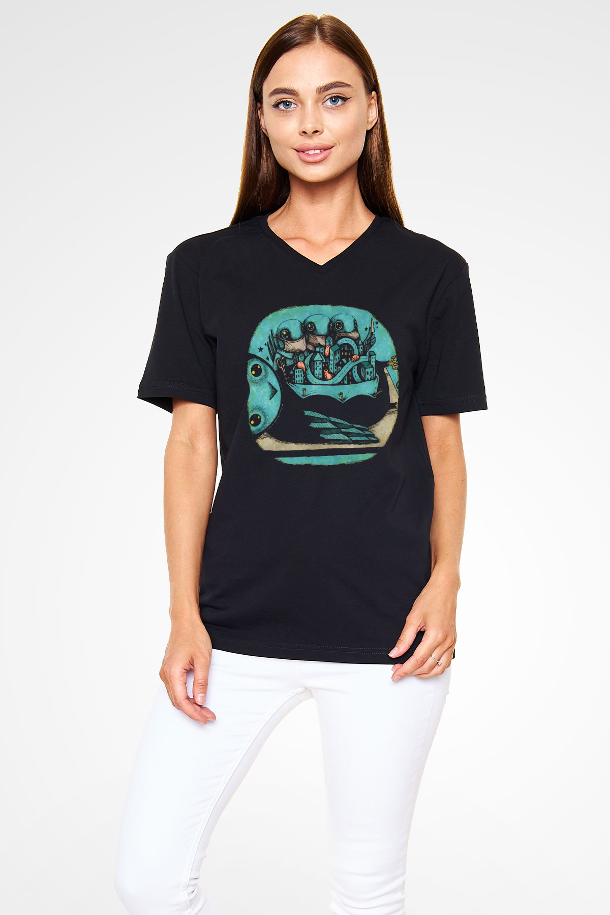 My Morning Jacket Siyah Unisex V Yaka Tişört