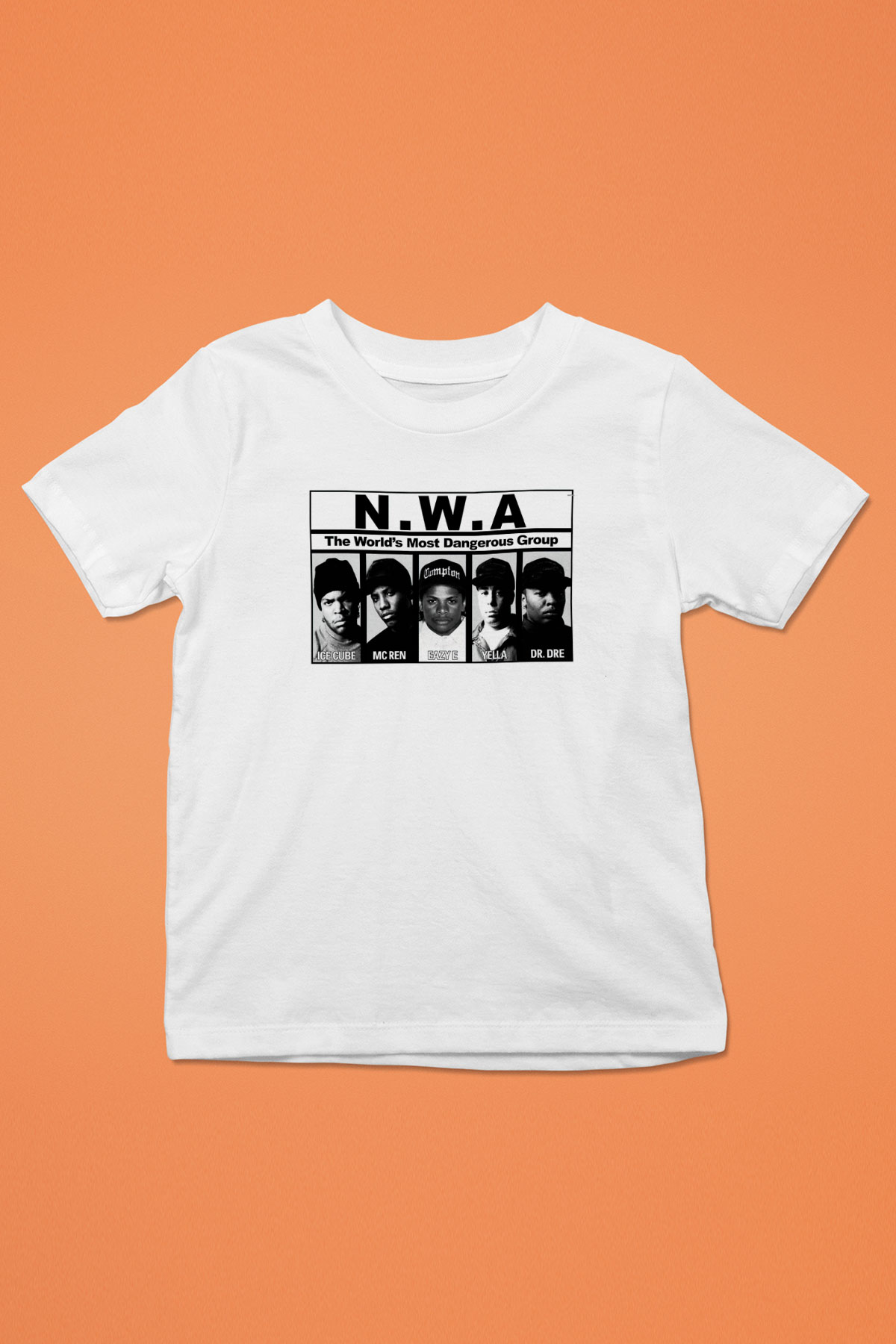 N.W.A Baskılı Beyaz Unisex Çocuk Tişört