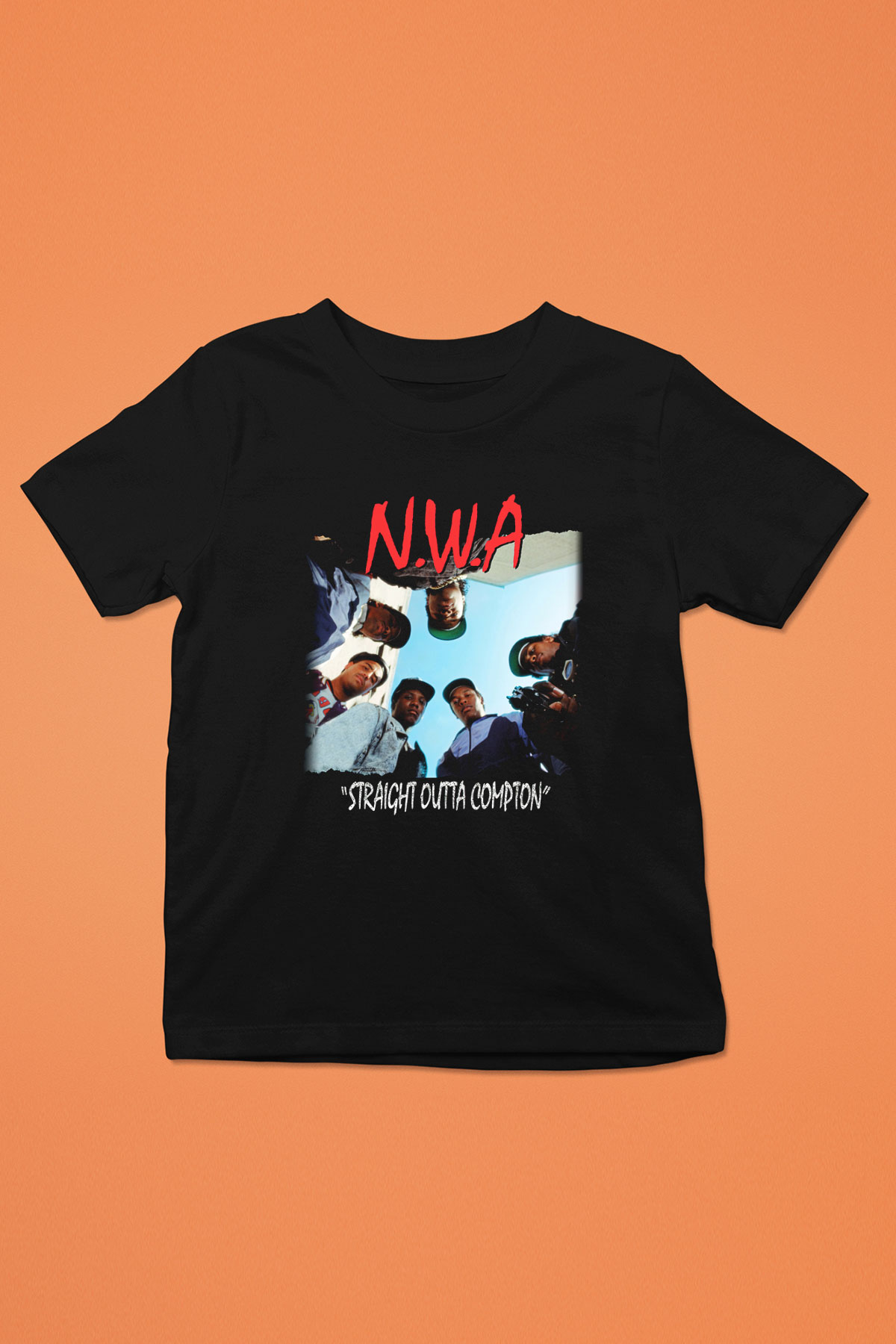 N.W.A Baskılı Siyah Unisex Çocuk Tişört